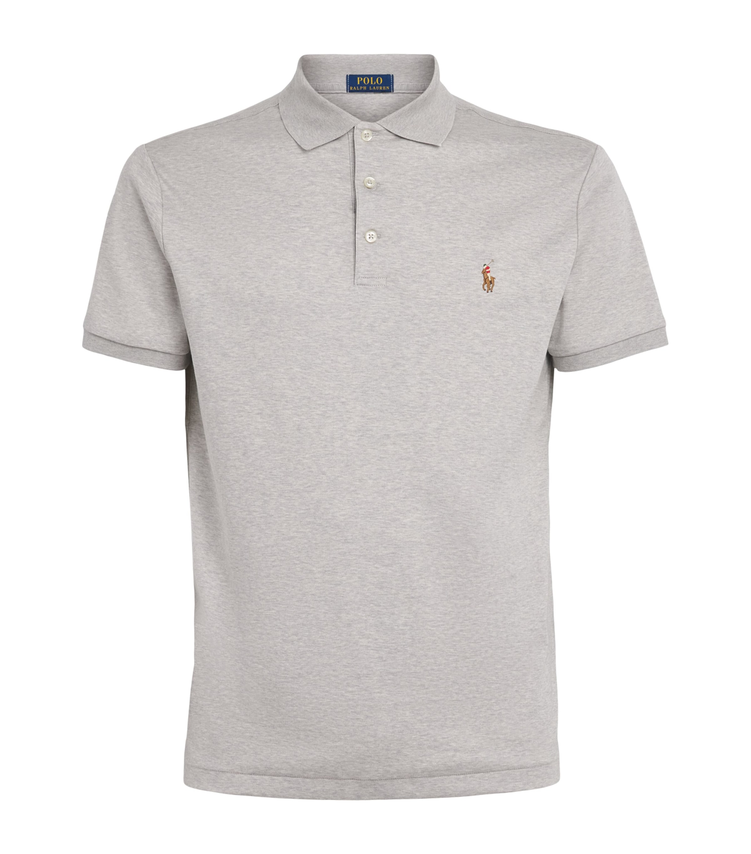 Polo Ralph Lauren Mens Pima Cotton Slim Polo Shirt Spring Heather