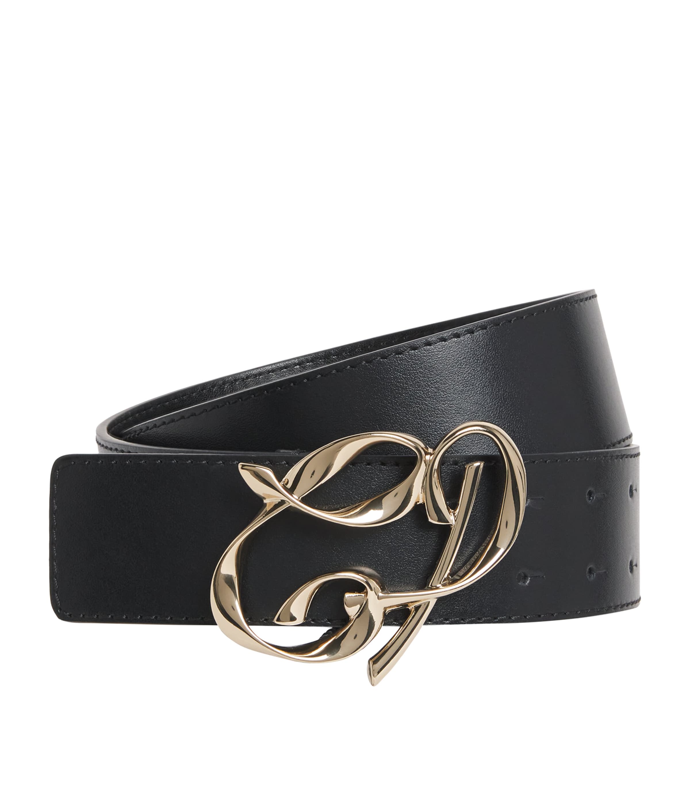 Suede Monogram Belt