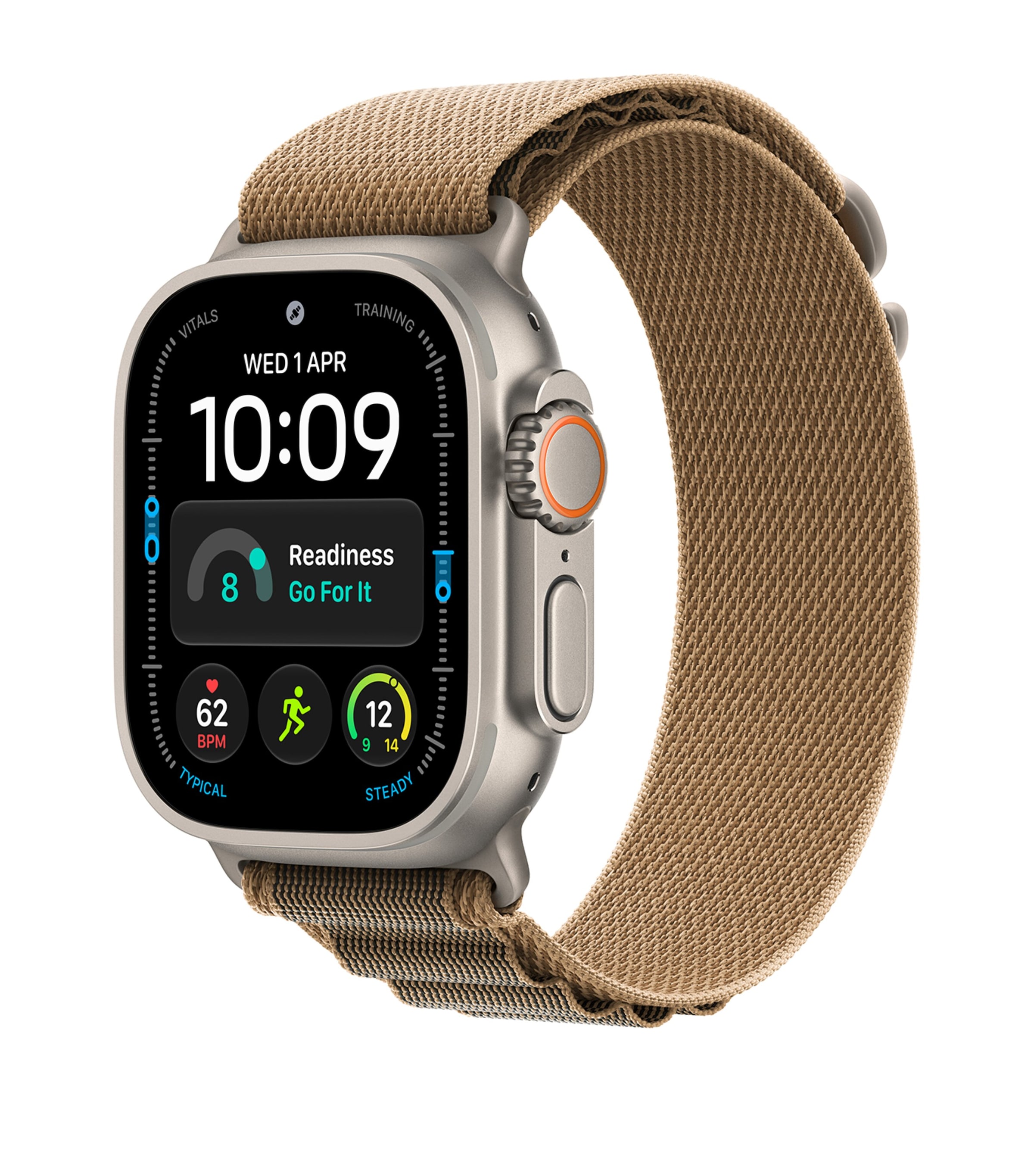 Apple Apple Watch Ultra 4 GPS + Cellular – Natural Titanium with Desert Alpine Loop, 49mm, Medium Natural Titanium