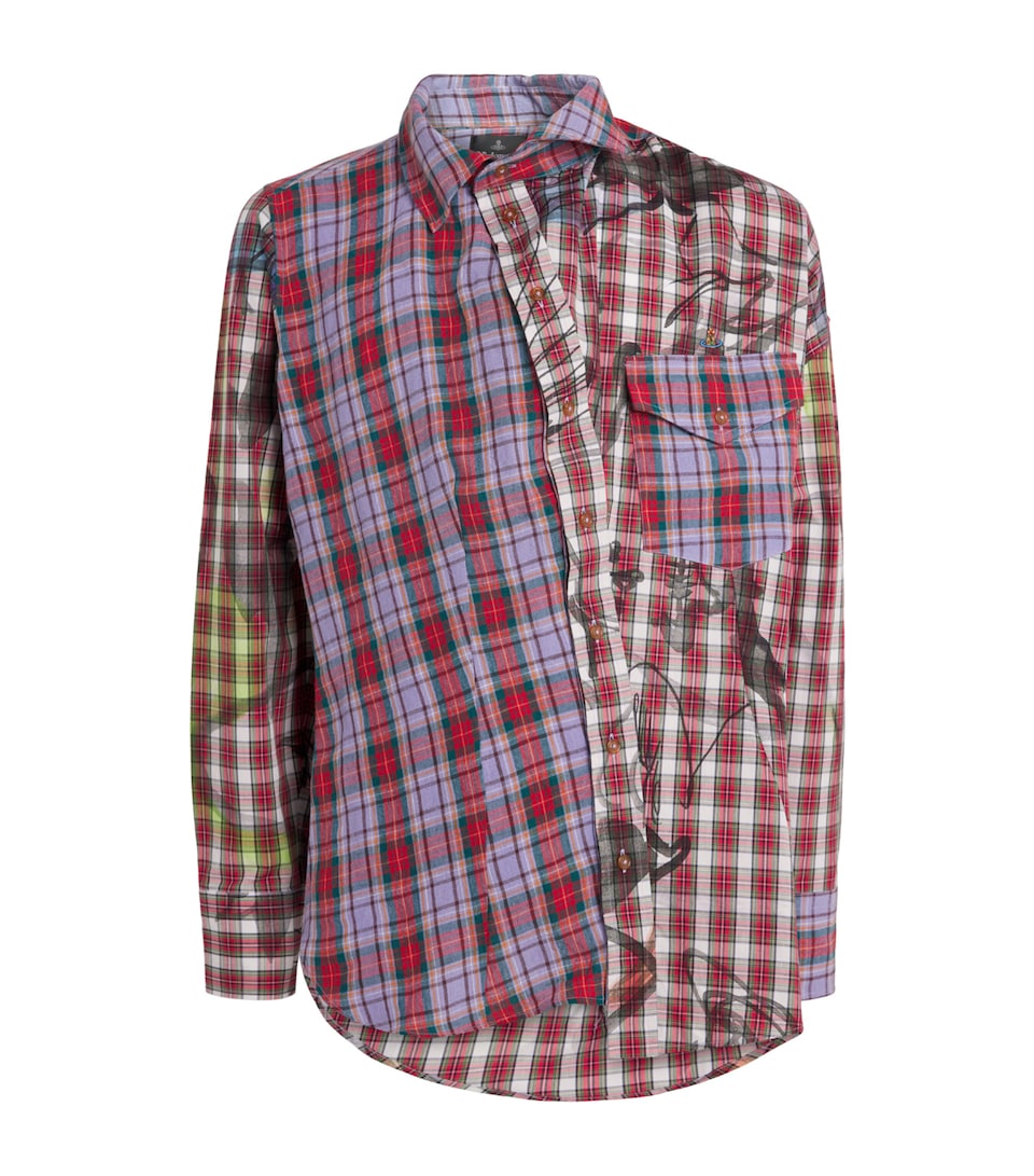 Cotton-Linen Check Chaos Shirt