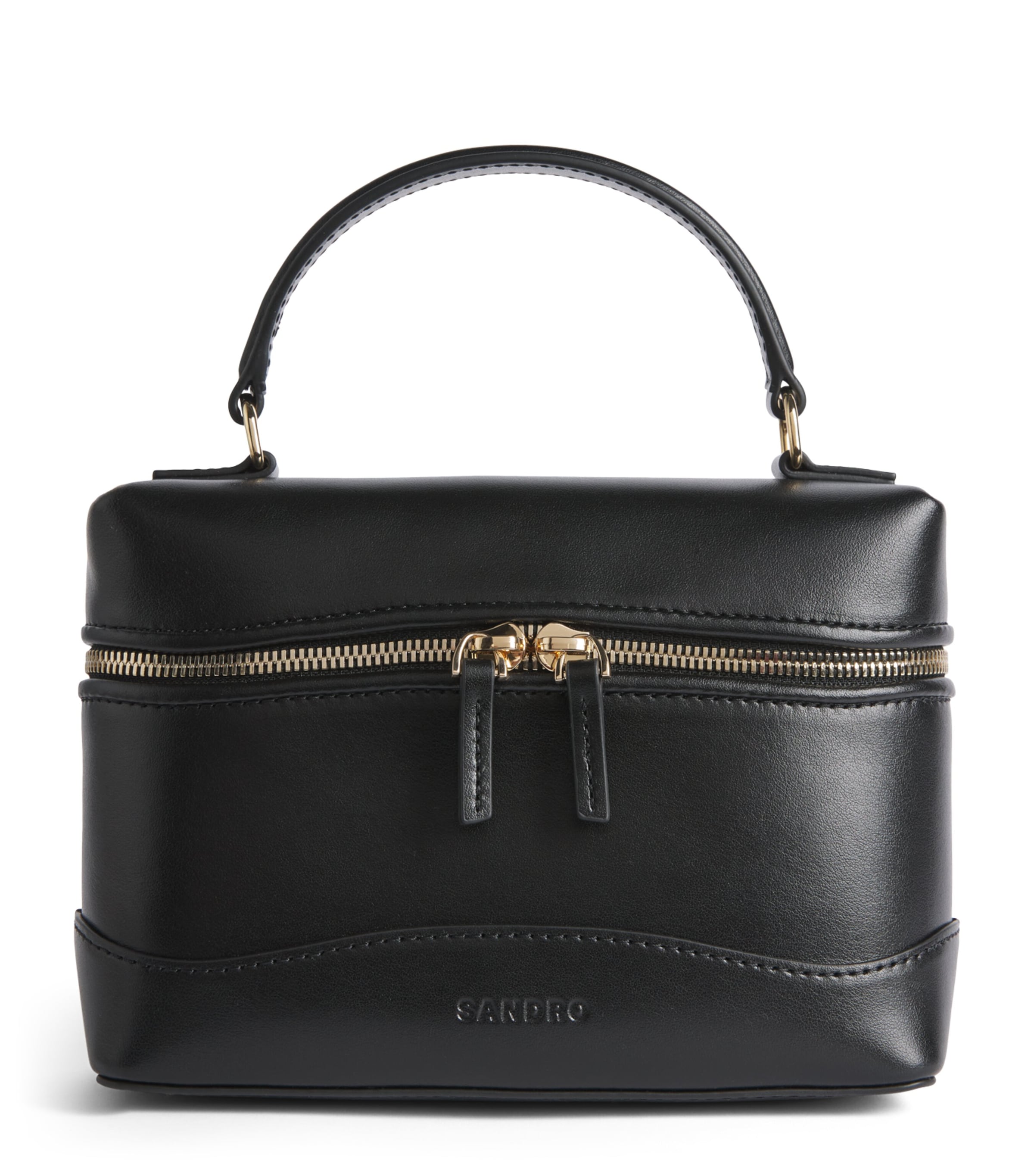 Sandro Paris Leather Tangolino Vanity Bag Black