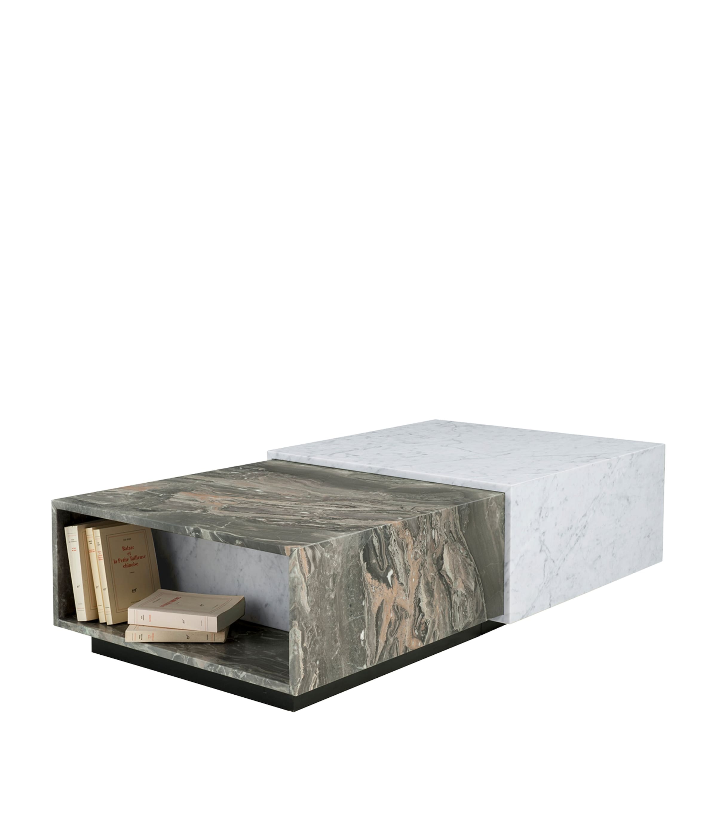 Mixed Marble Monolitic Coffee Table