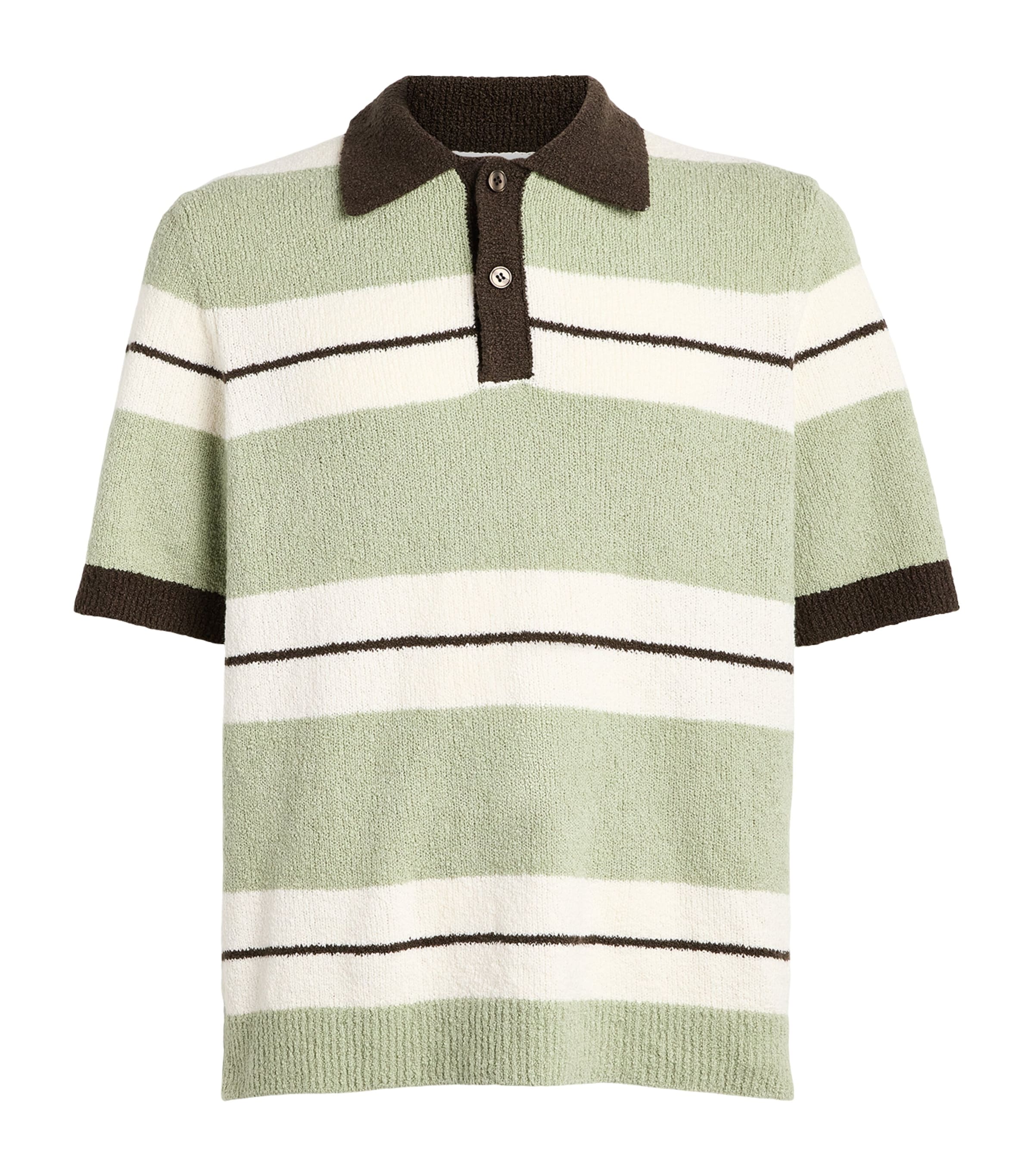 Samsøe Samsøe Mens Cotton-Blend Polo Shirt Desert Sage St.