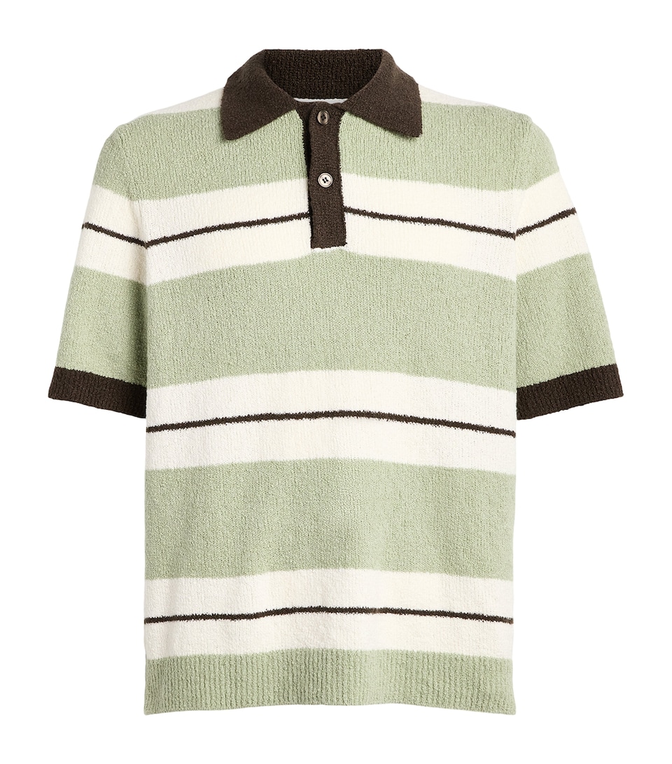 Samsøe Samsøe Mens Cotton-Blend Polo Shirt Desert Sage St.