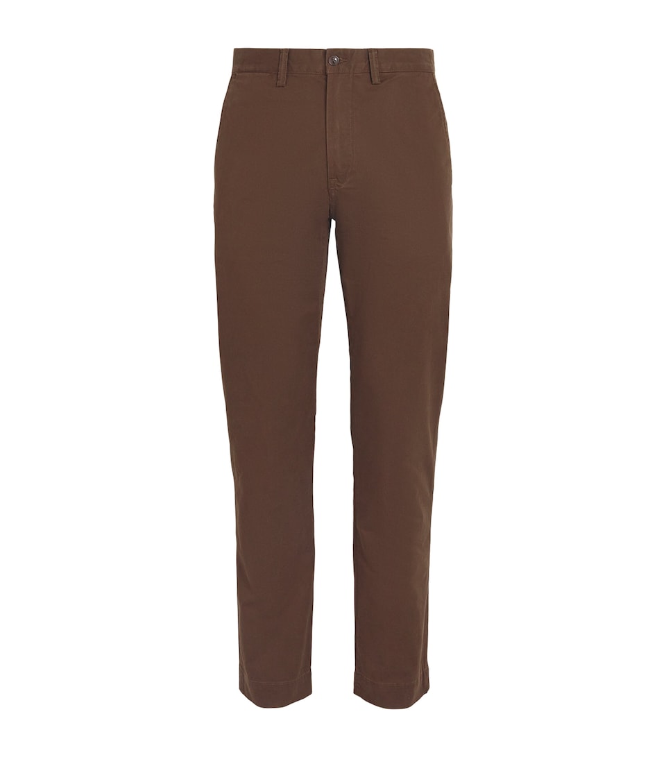 Polo Ralph Lauren Mens Stretch-Cotton Bedford Straight Chinos Dark Brown