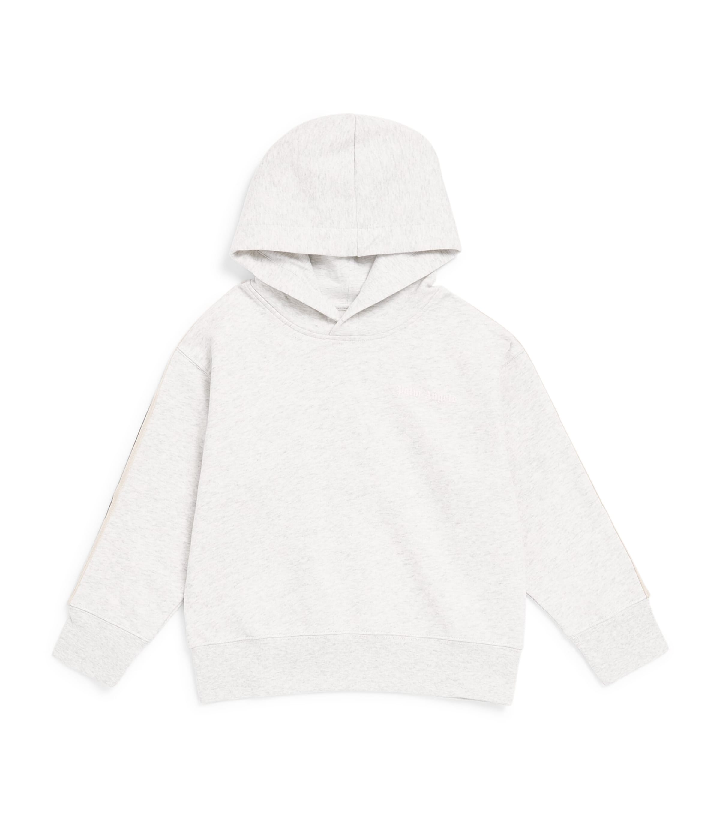 Palm Angels Kids Cotton Logo Hoodie (4-12+ Years) Gri Mel/mel Gry