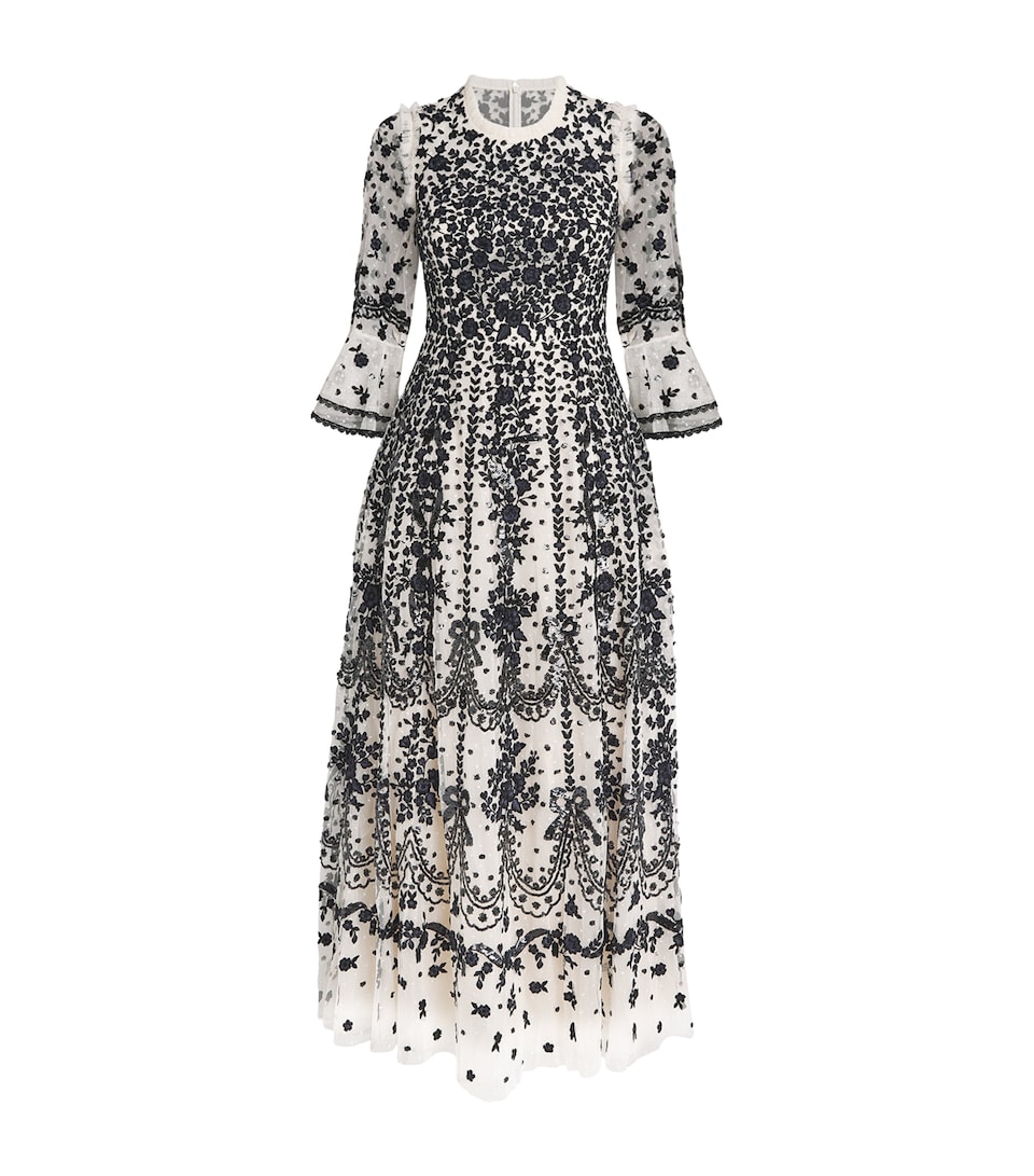 Round-Neck Adeline Maxi Dress