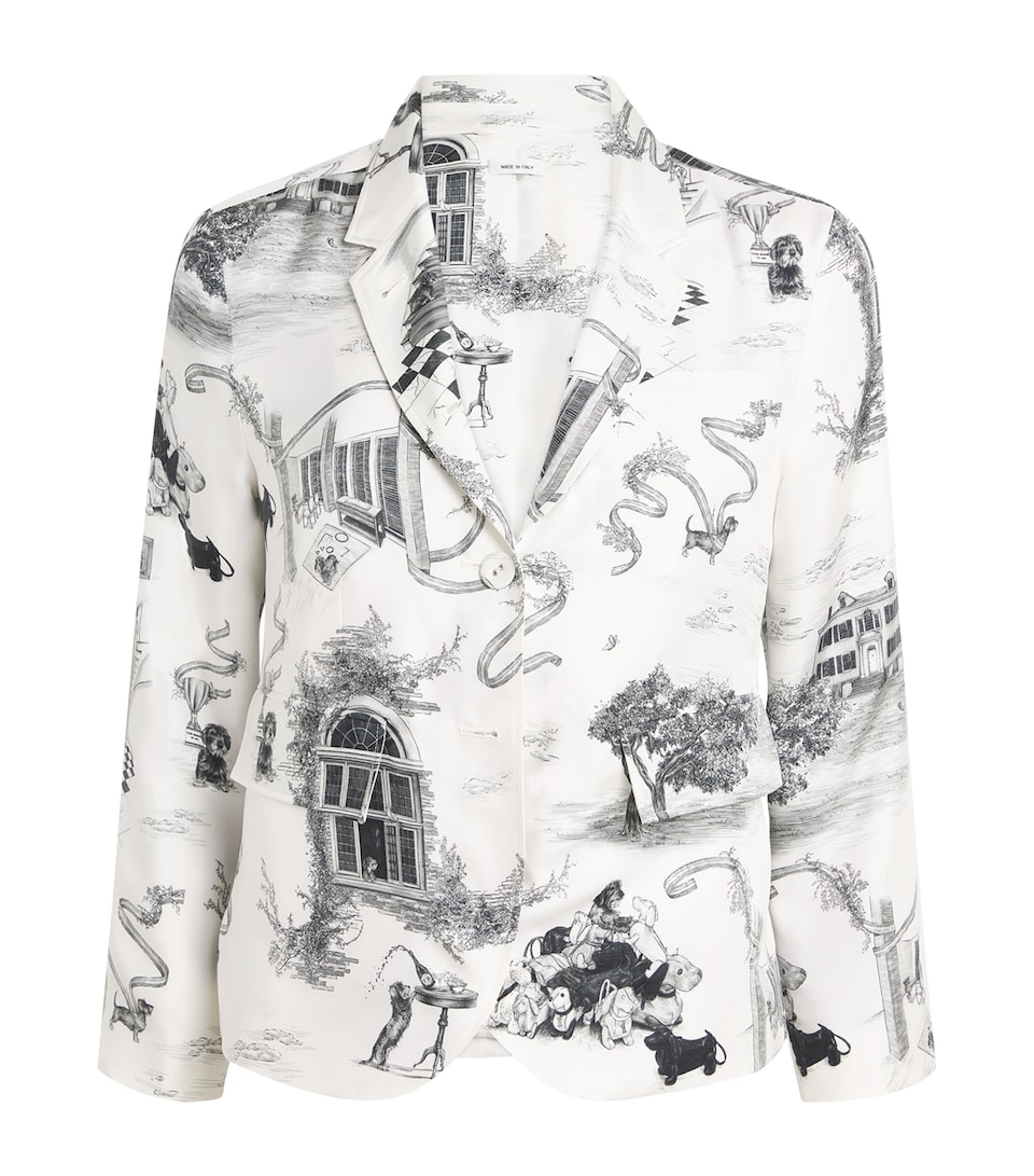 Silk Twill Hector Toile Blazer