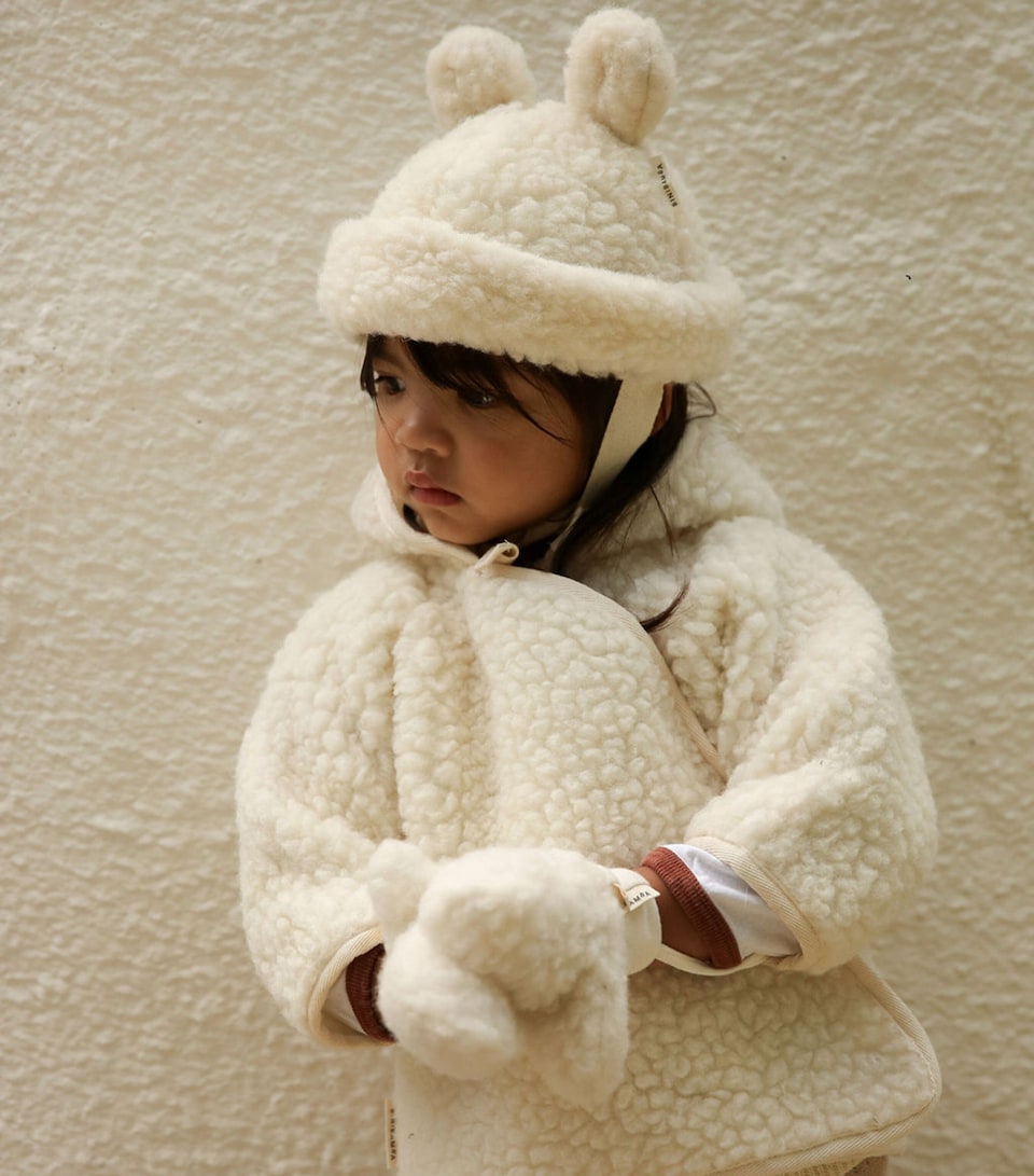 Binibamba Merino Wool Mittens Milk