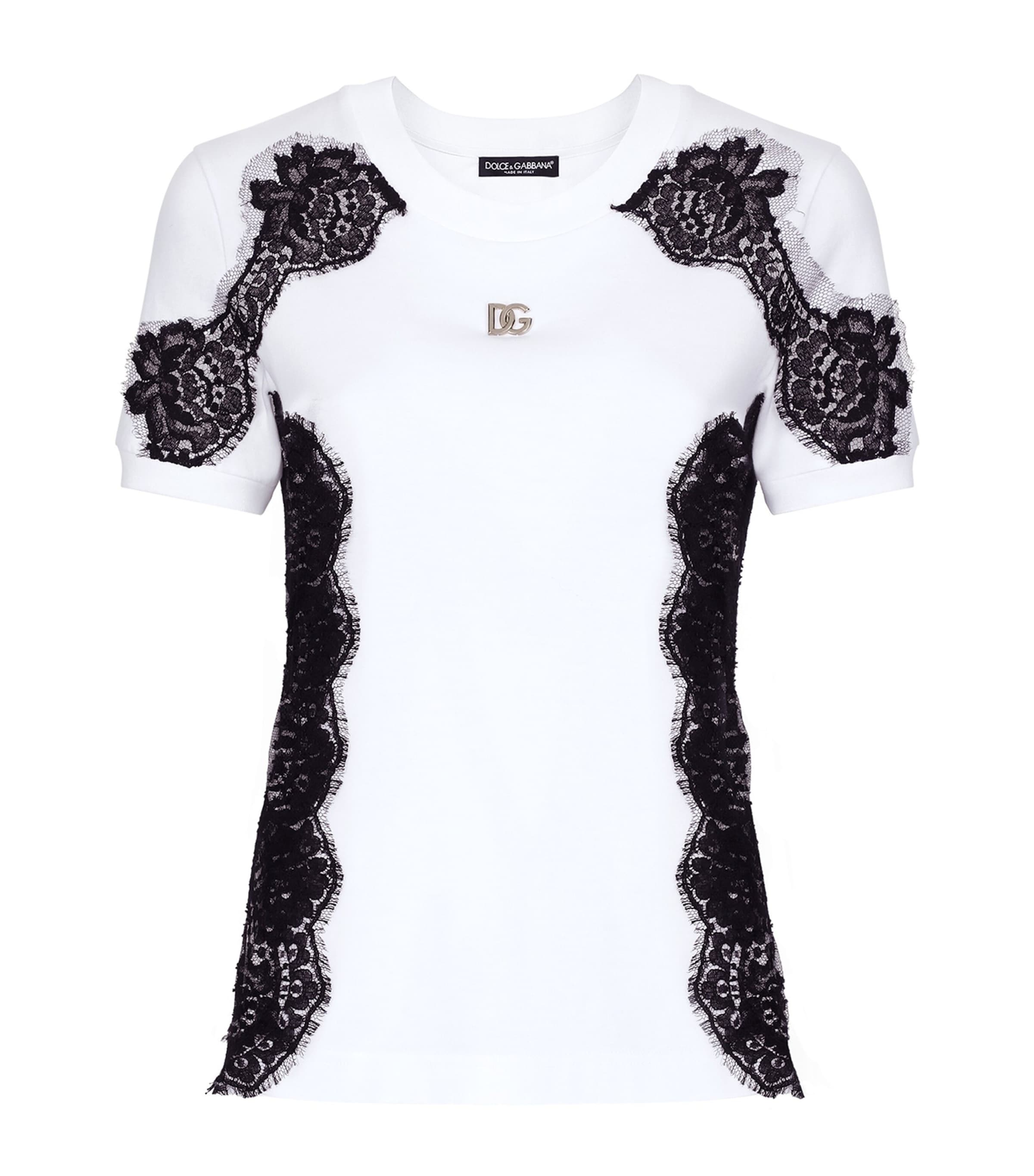 Lace-Trim Logo T-Shirt