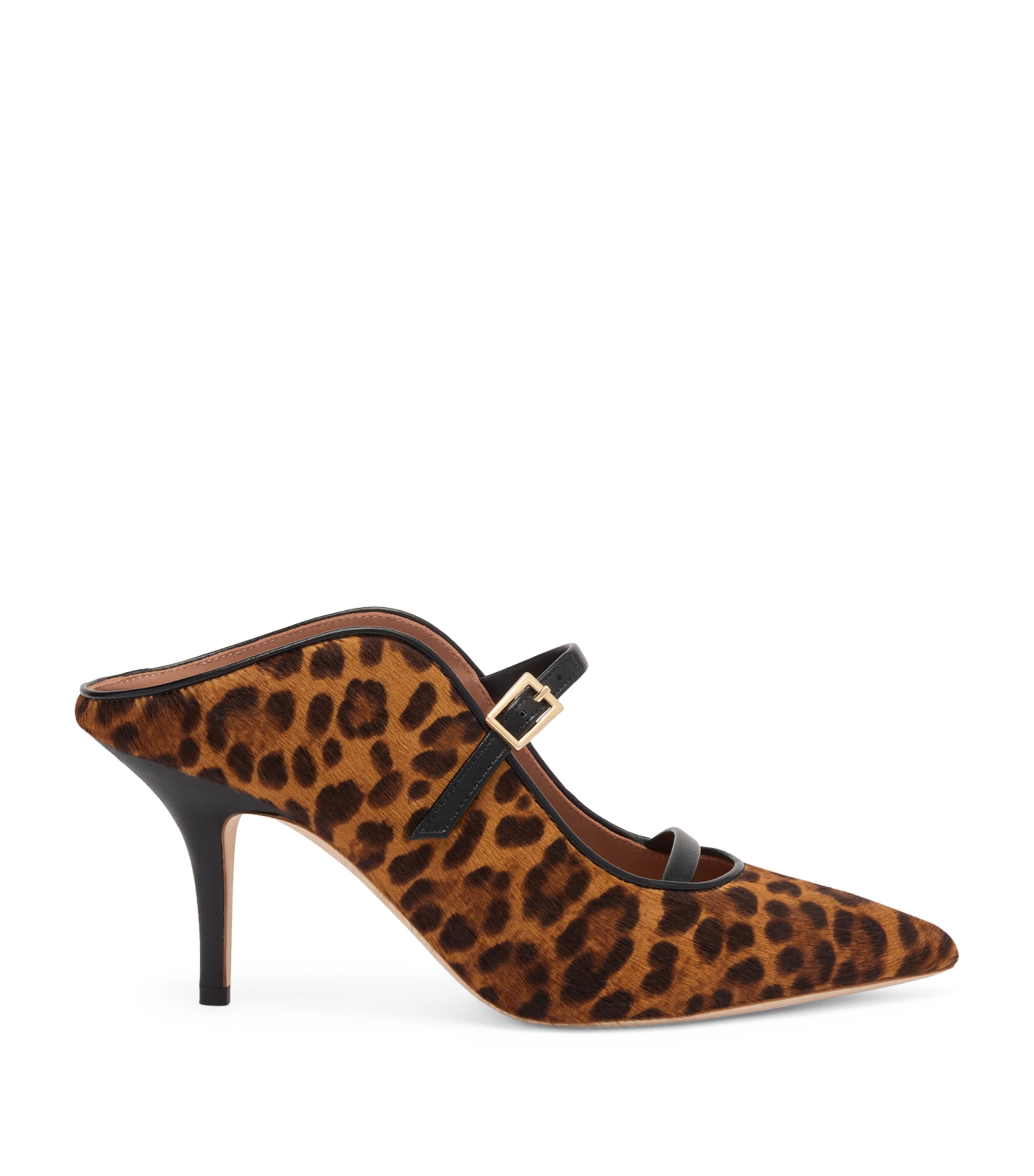 Leopard Calf Hair Gala Mules 70