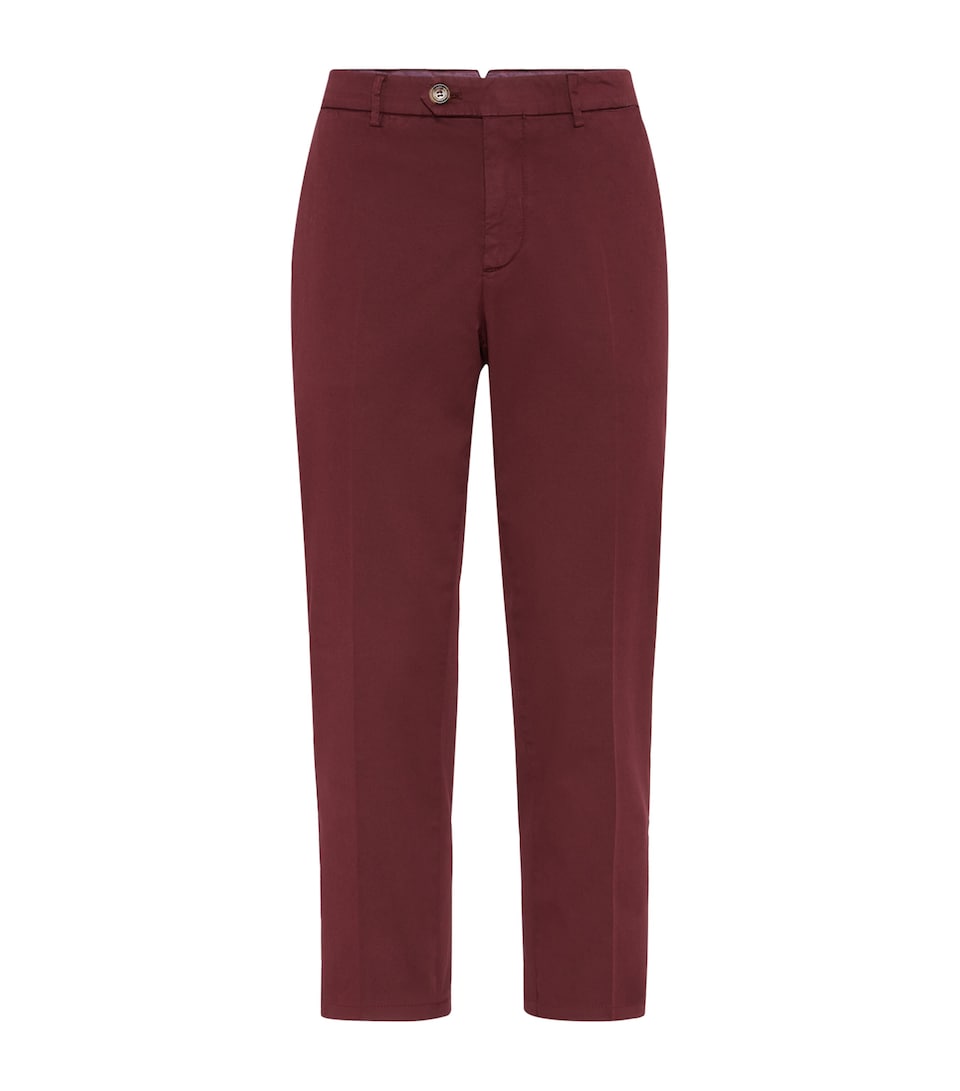 Stretch-Cotton Tailored Trousers