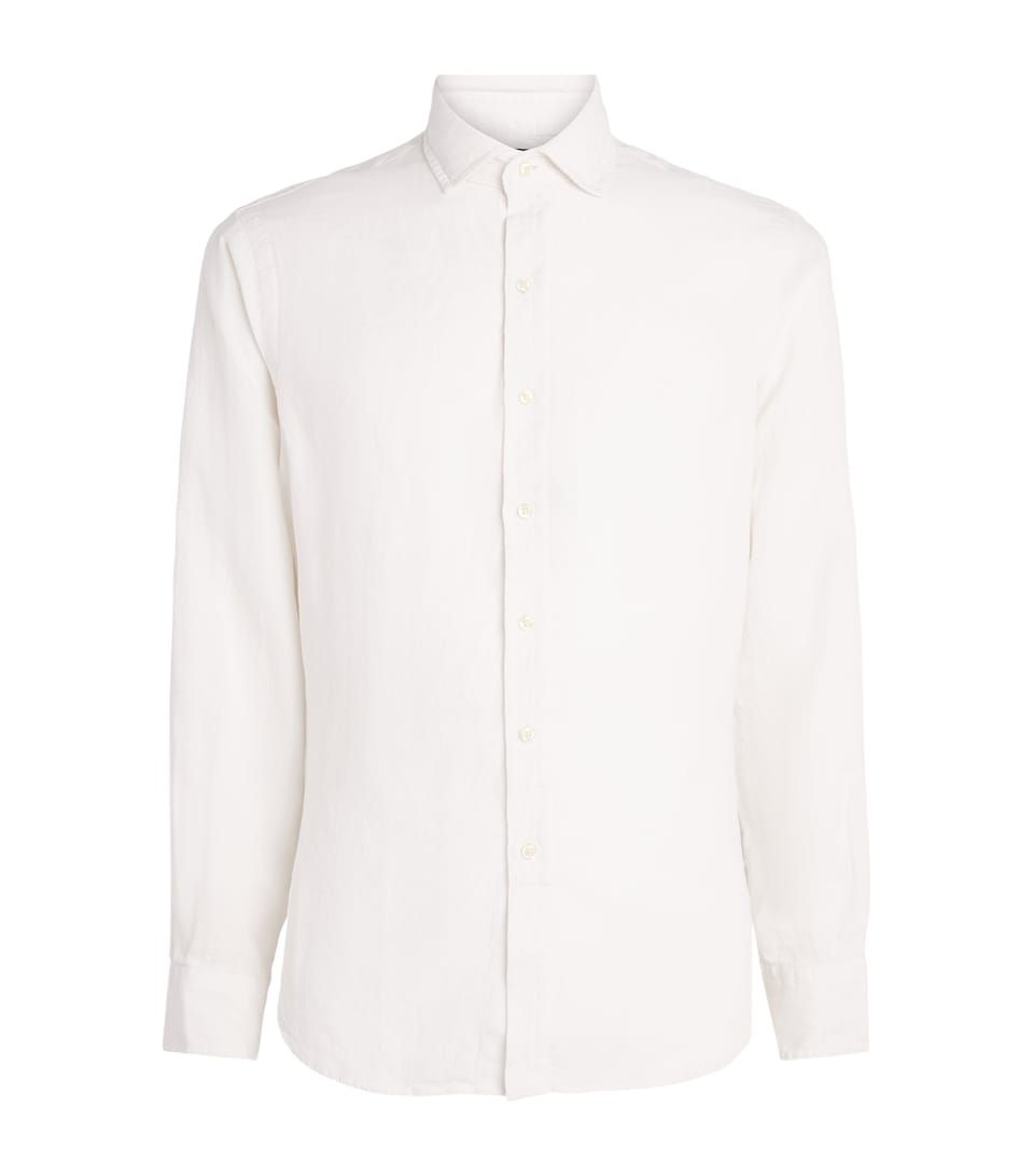 Polo Ralph Lauren Mens Linen Polo Pony Shirt Deckwash White