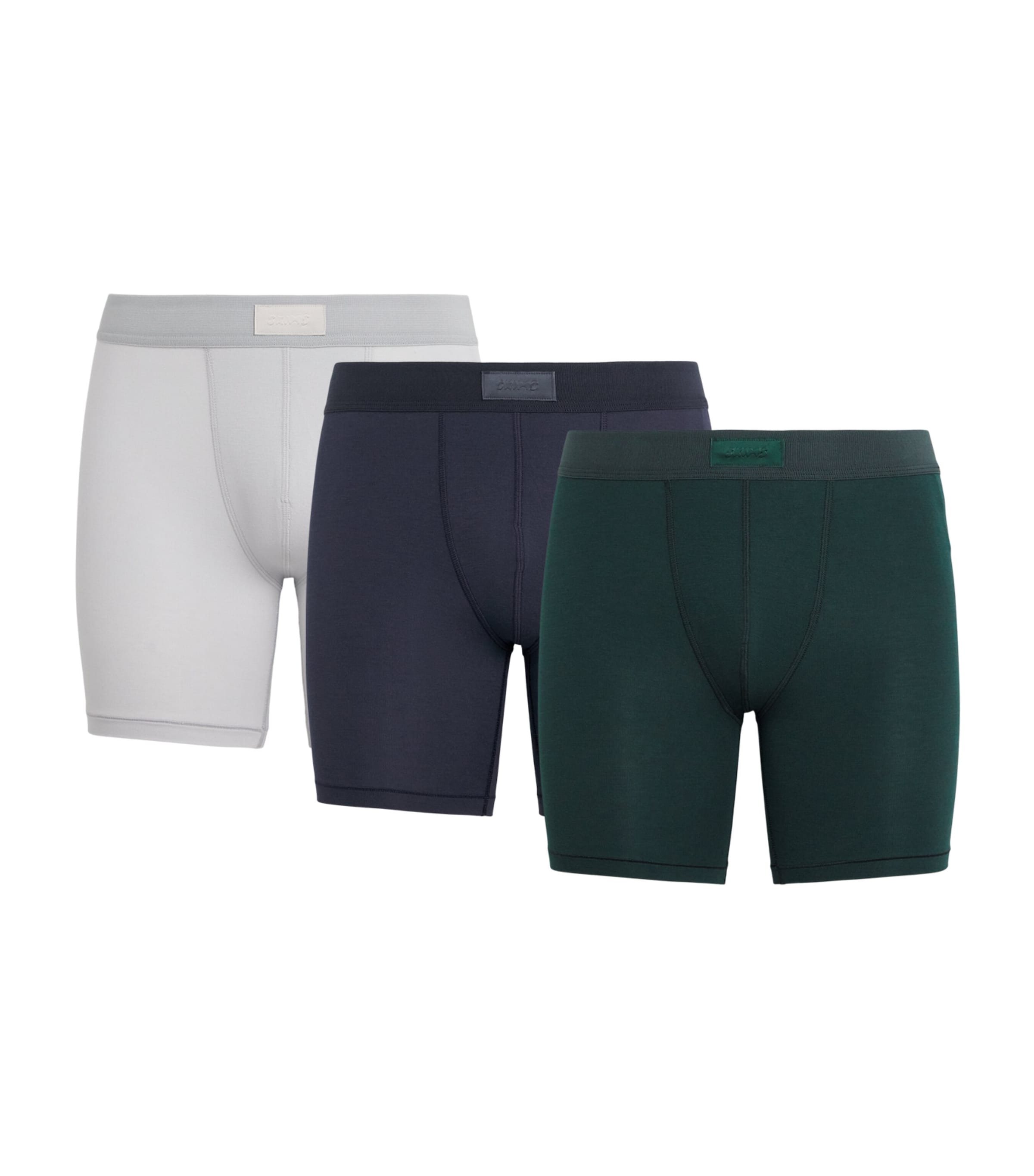 Skims Mens Stretch-Jersey Boxer Briefs (Pack of 3) Blue Black Multi