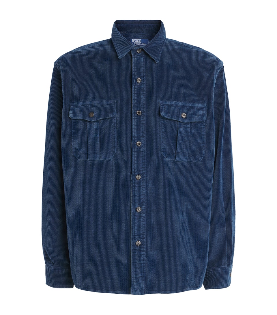 Polo Ralph Lauren Mens Cotton Corduroy Shirt Indigo