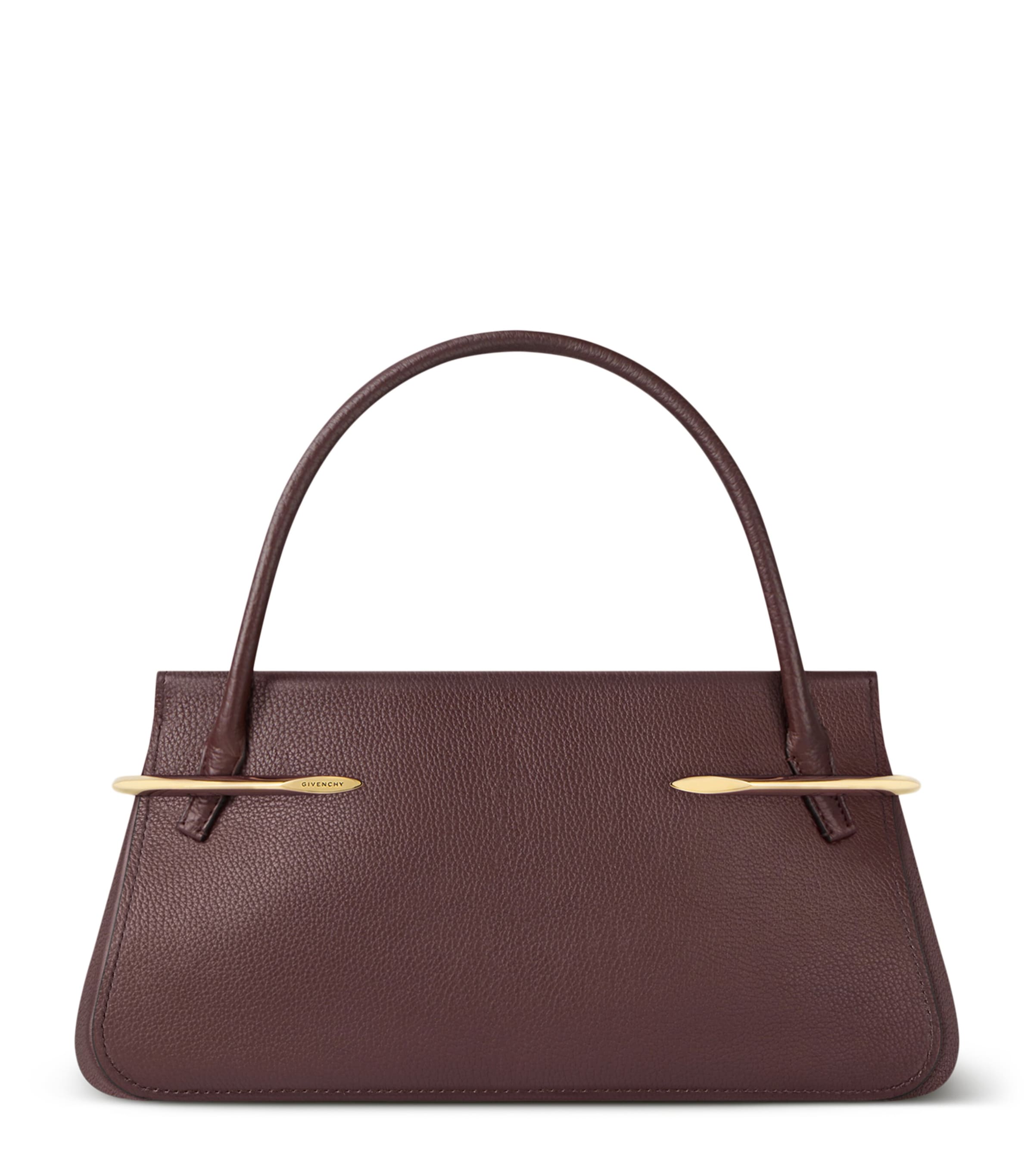Medium Leather Pinch Top-Handle Bag