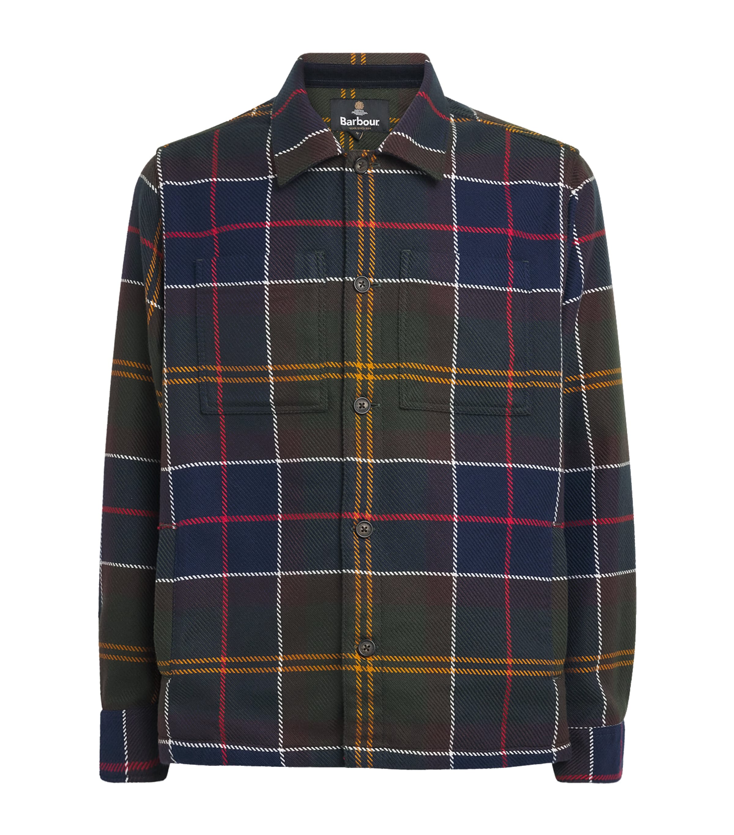Barbour Mens Cotton Oversized Tartan Overshirt Classic Tartan