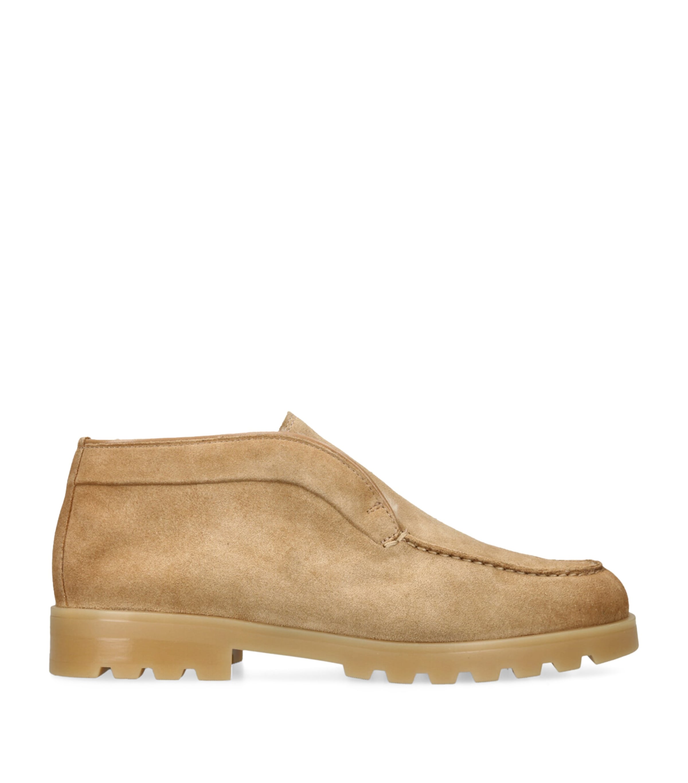 Santoni Suede Andvari Ankle Boots Mid Brown