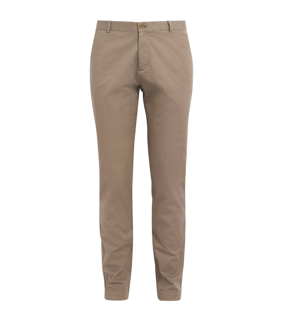 Sunspel Mens Stretch-Cotton Slim Chinos Whdc Dark Stone