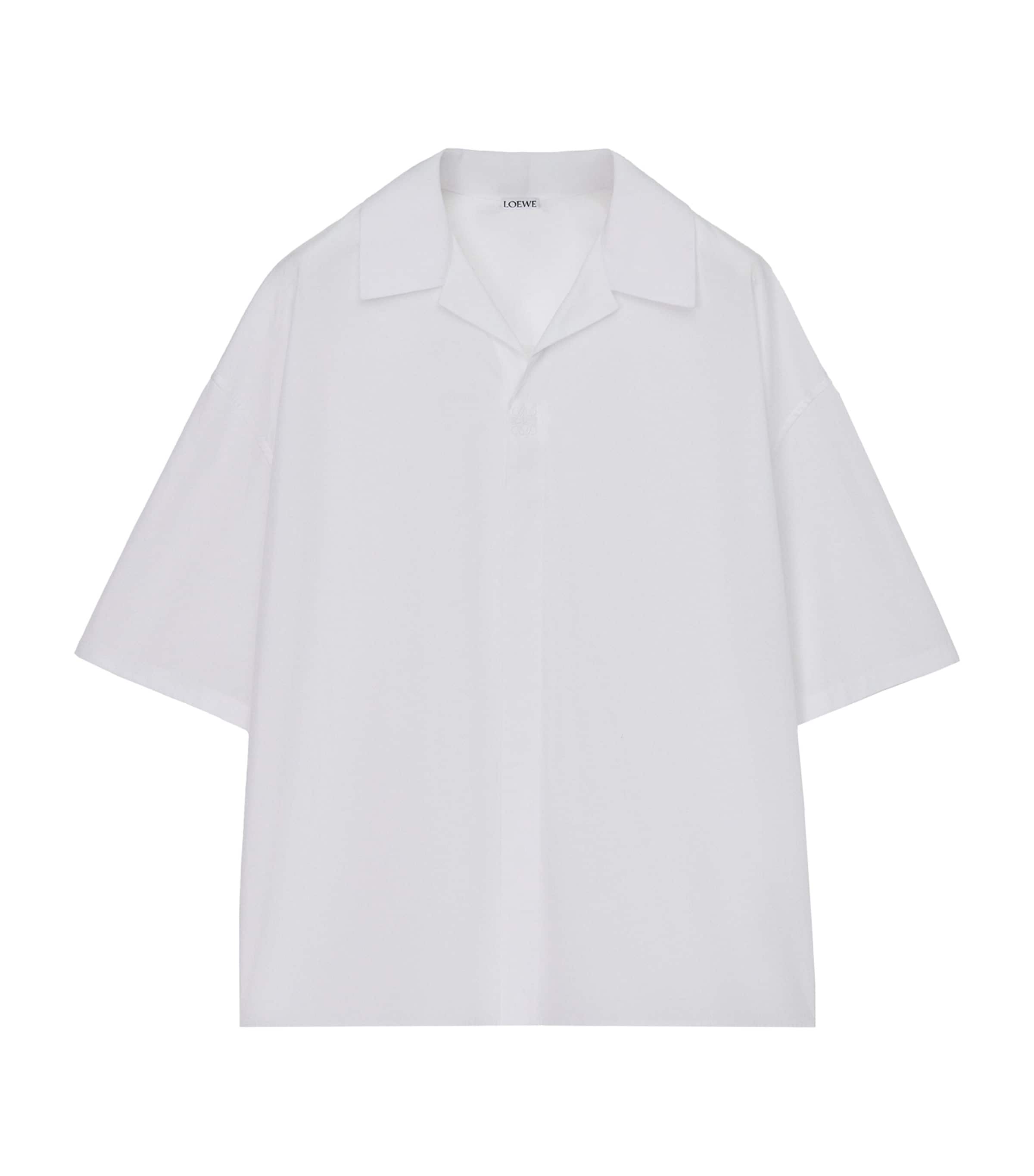 Cotton-Blend Short-Sleeve Shirt