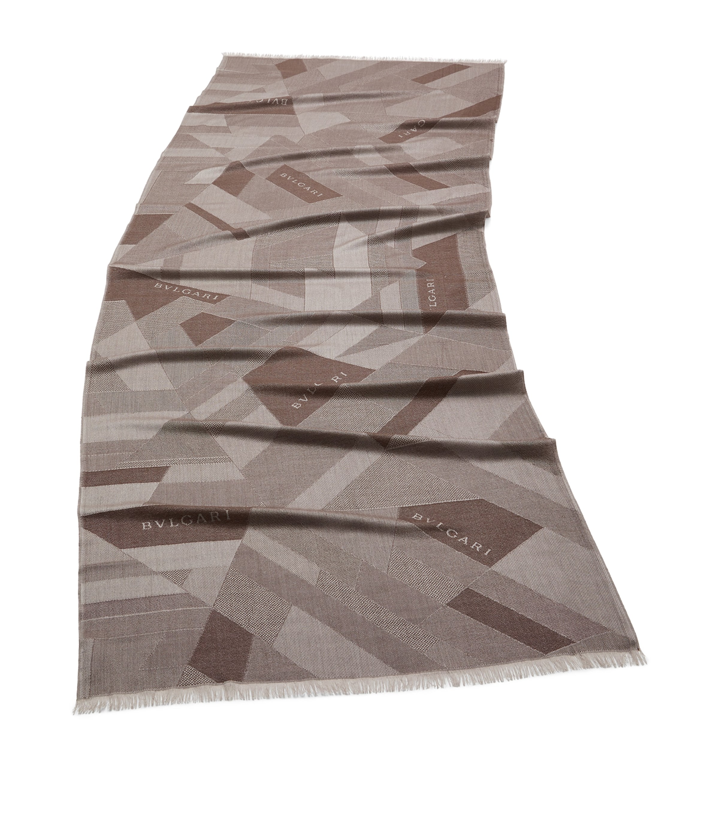 Cashmere Logo Fringed Scarf