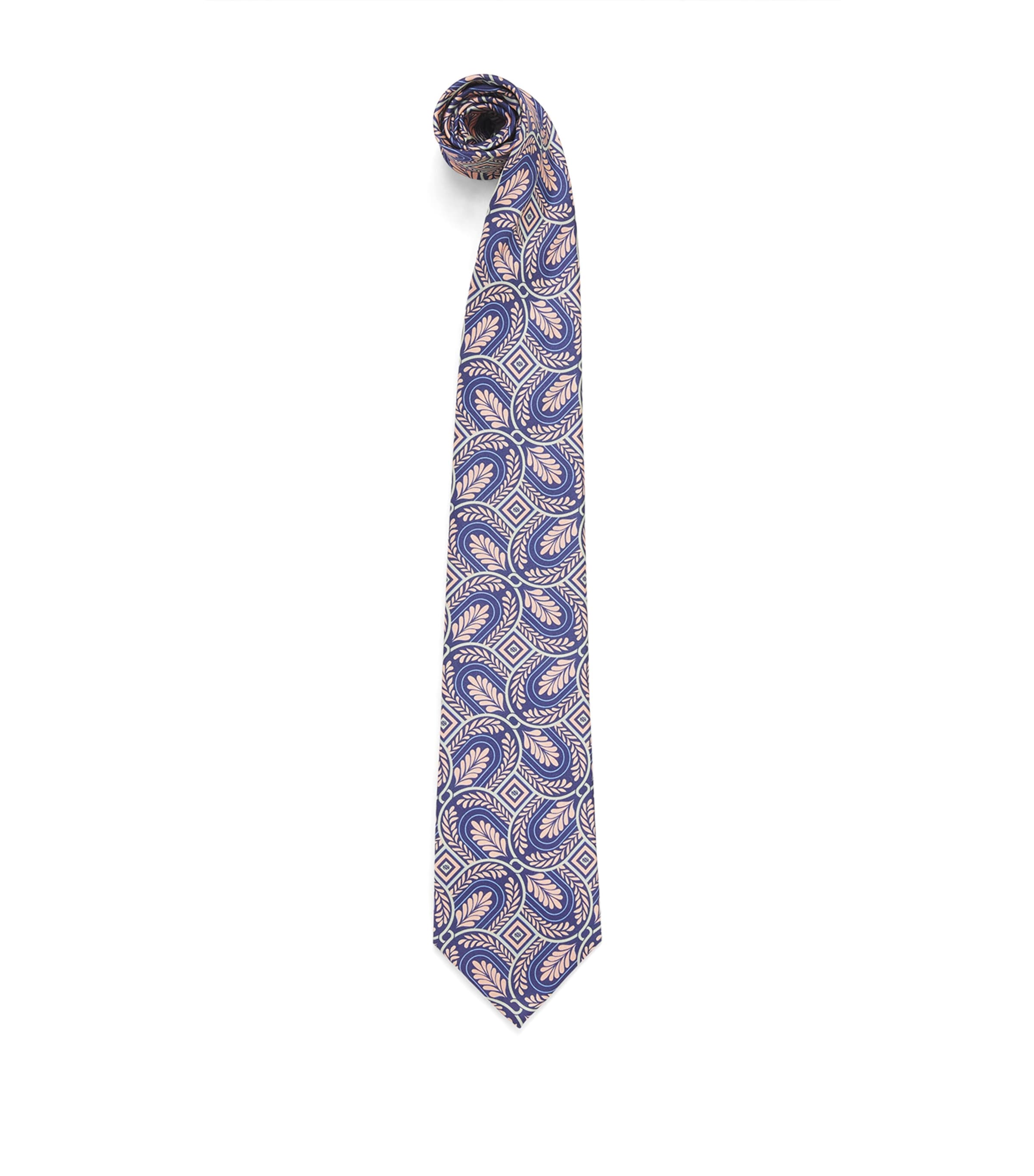 Drôle de Monsieur Silk Printed Caesar Tie Navy
