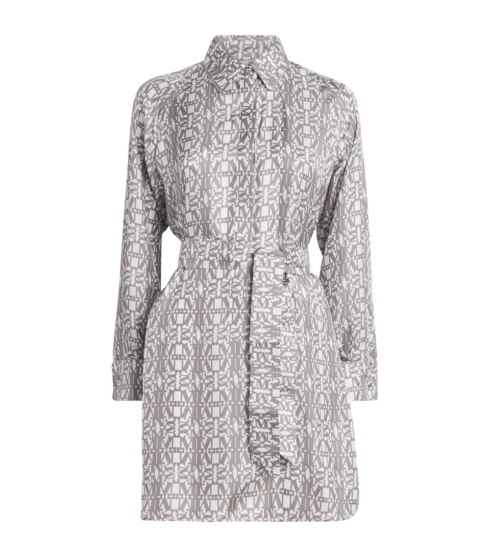 Silk Monogram Mini Dress