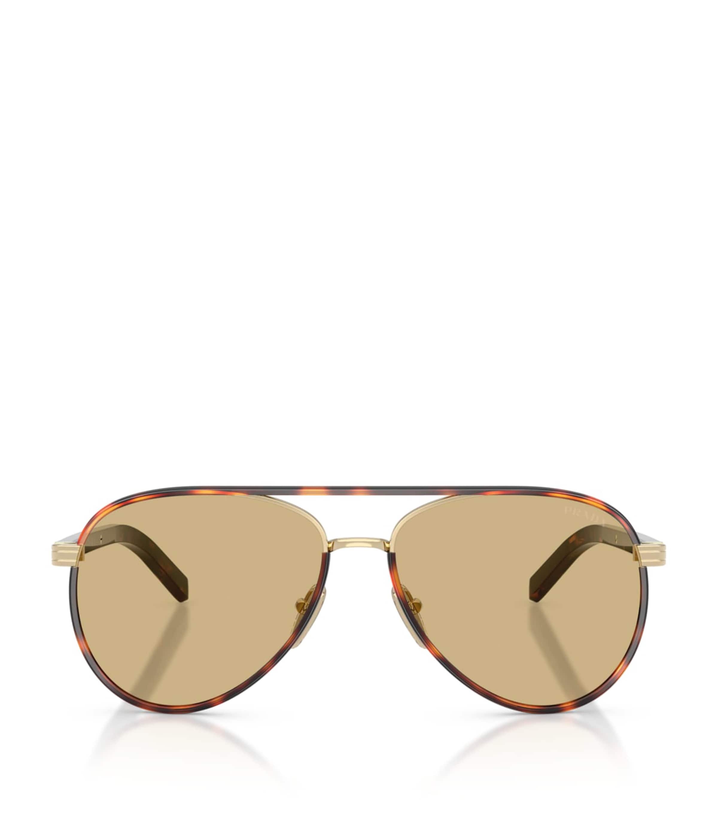 Prada B57S  Pilot Sunglasses Gold
