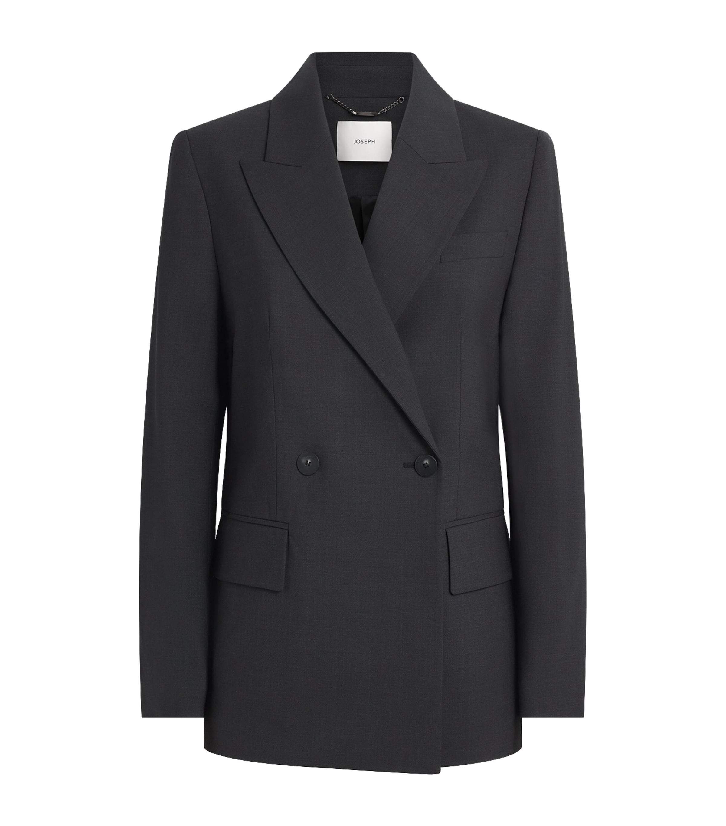 Joseph Womens Stretch-Wool Dana Blazer Graphite