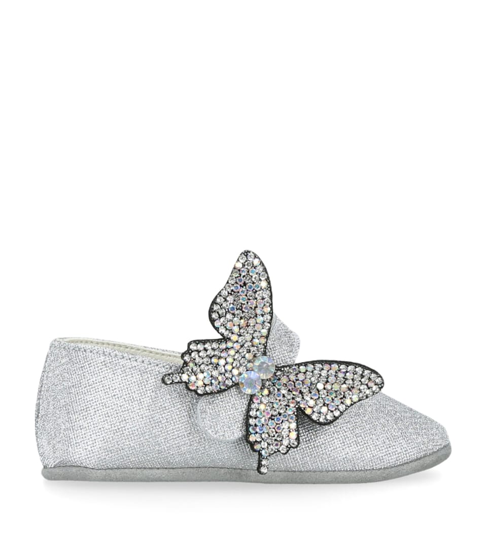 Crystal Butterfly Ballet Flats