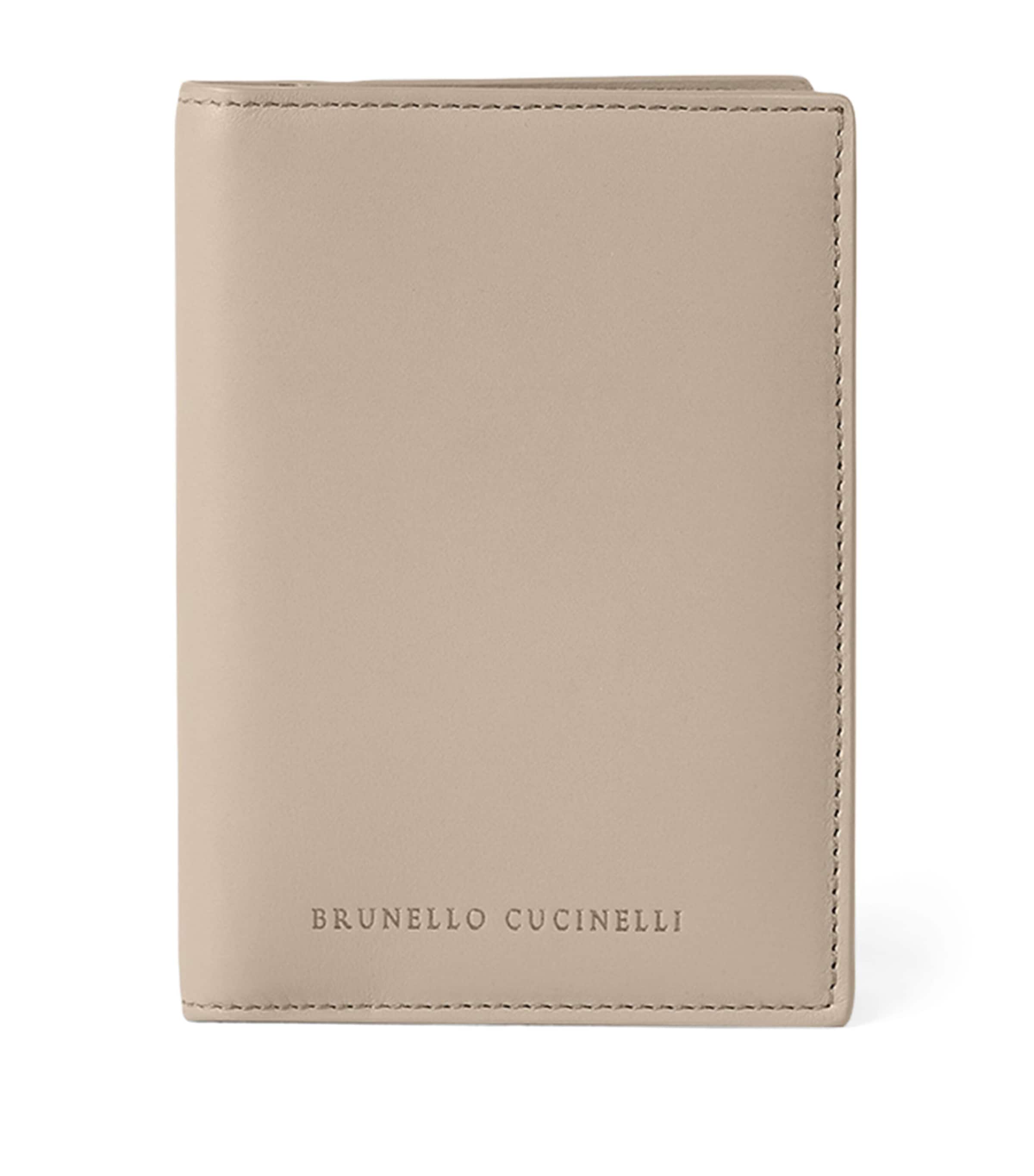 Brunello Cucinelli Leather Logo Wallet
