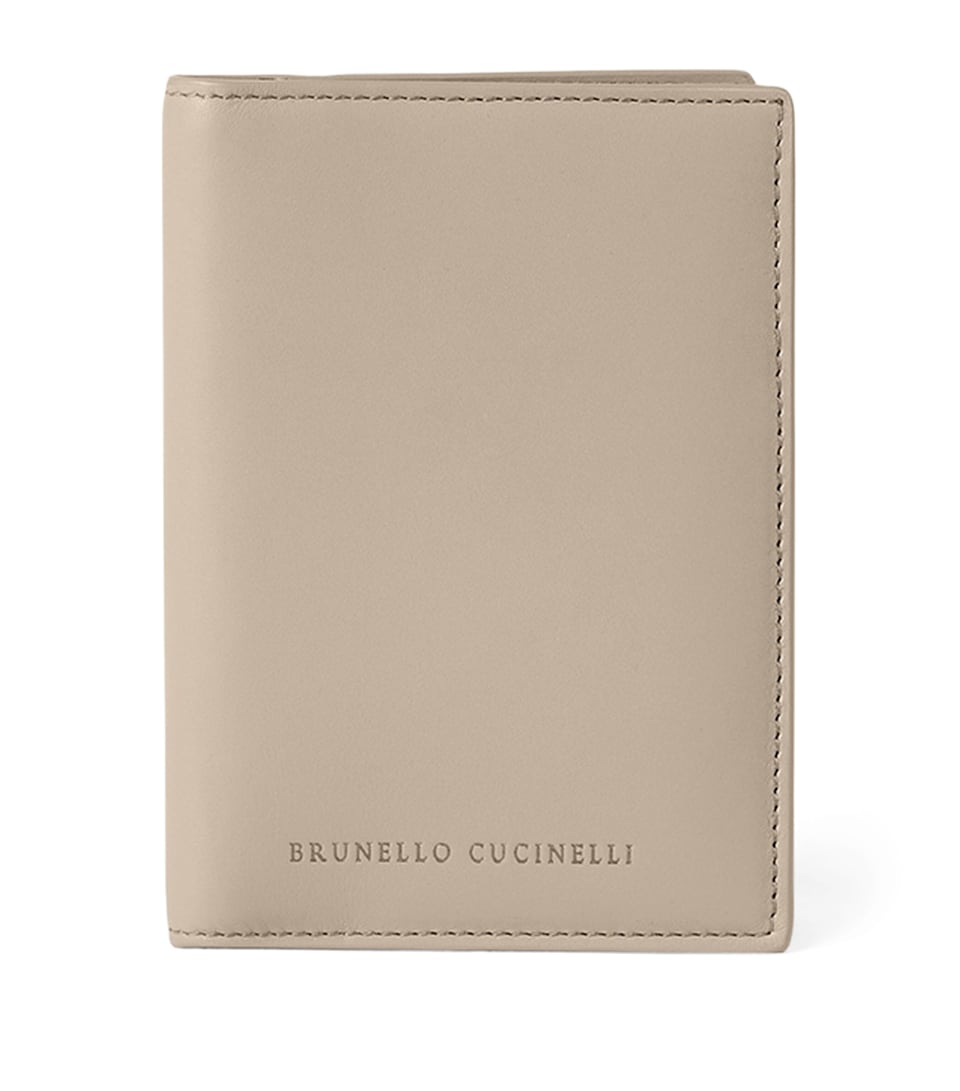 Brunello Cucinelli Leather Logo Wallet