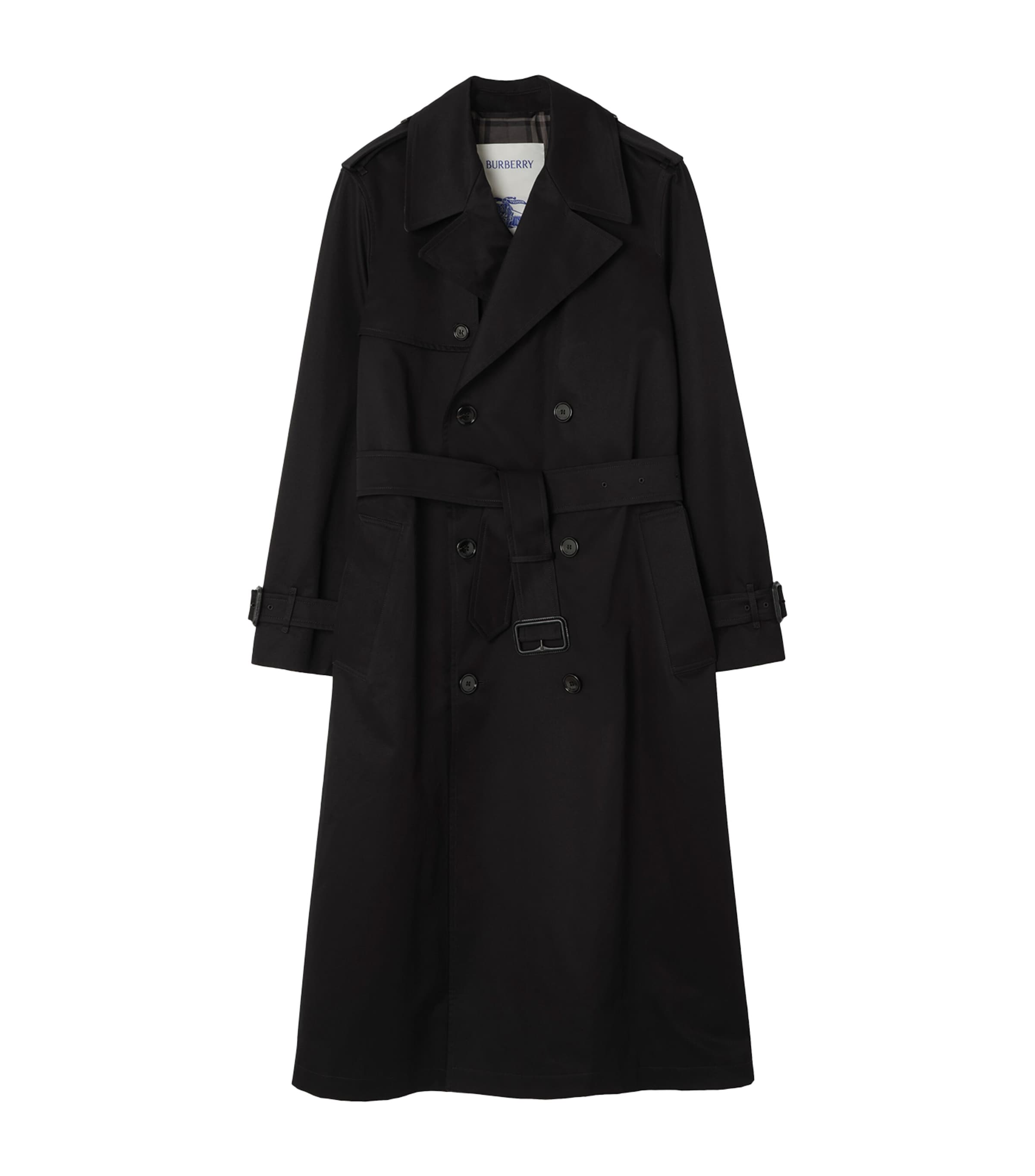 Burberry Mens Hoxton Long Trench Coat Black