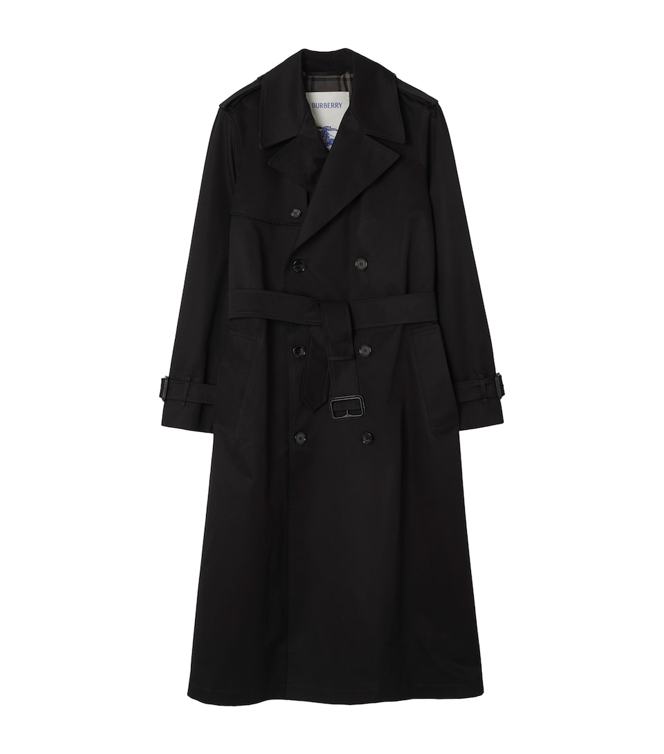 Burberry Mens Hoxton Long Trench Coat Black