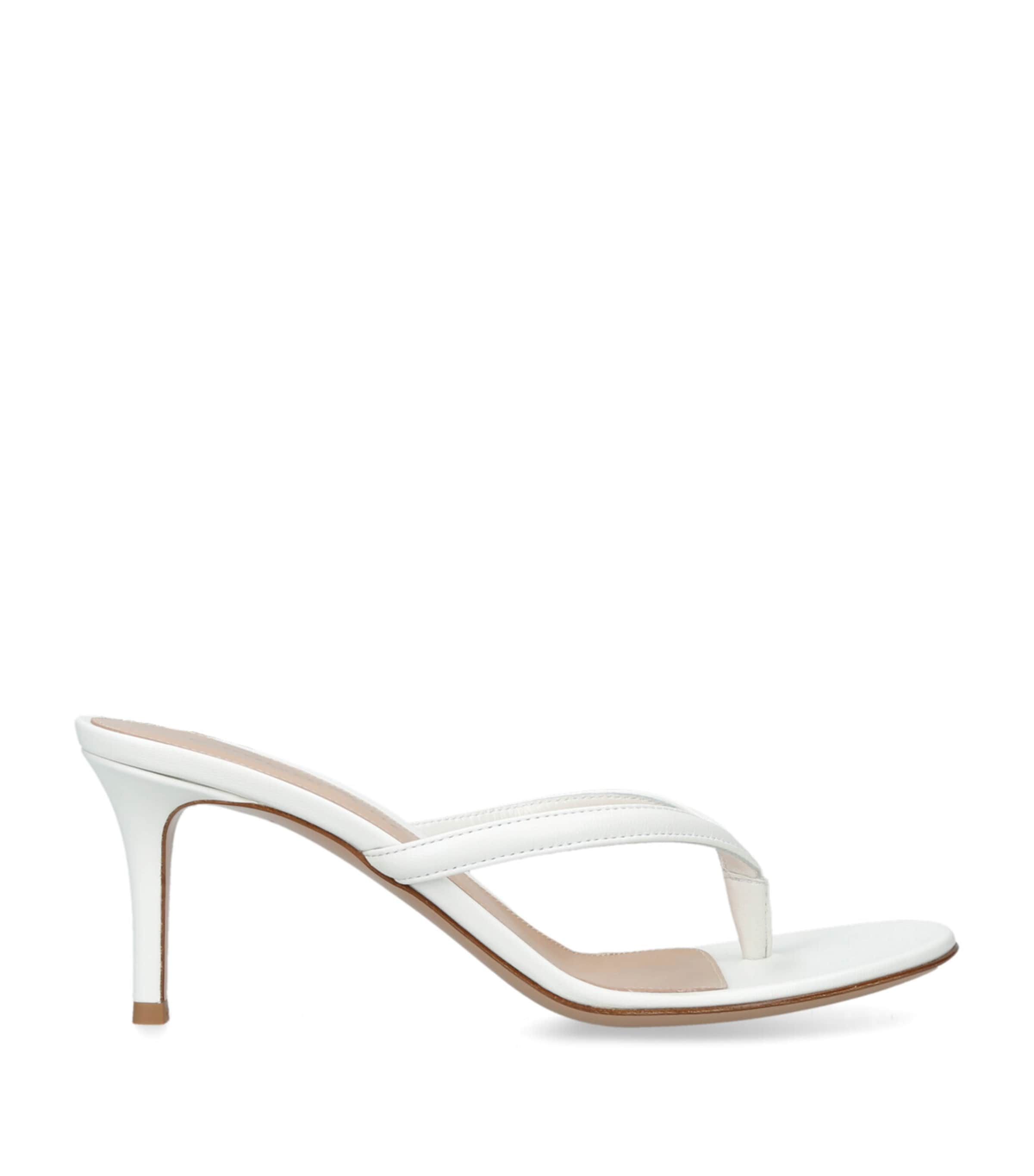 Gianvito Rossi Leather Calypso Sandals 70 White