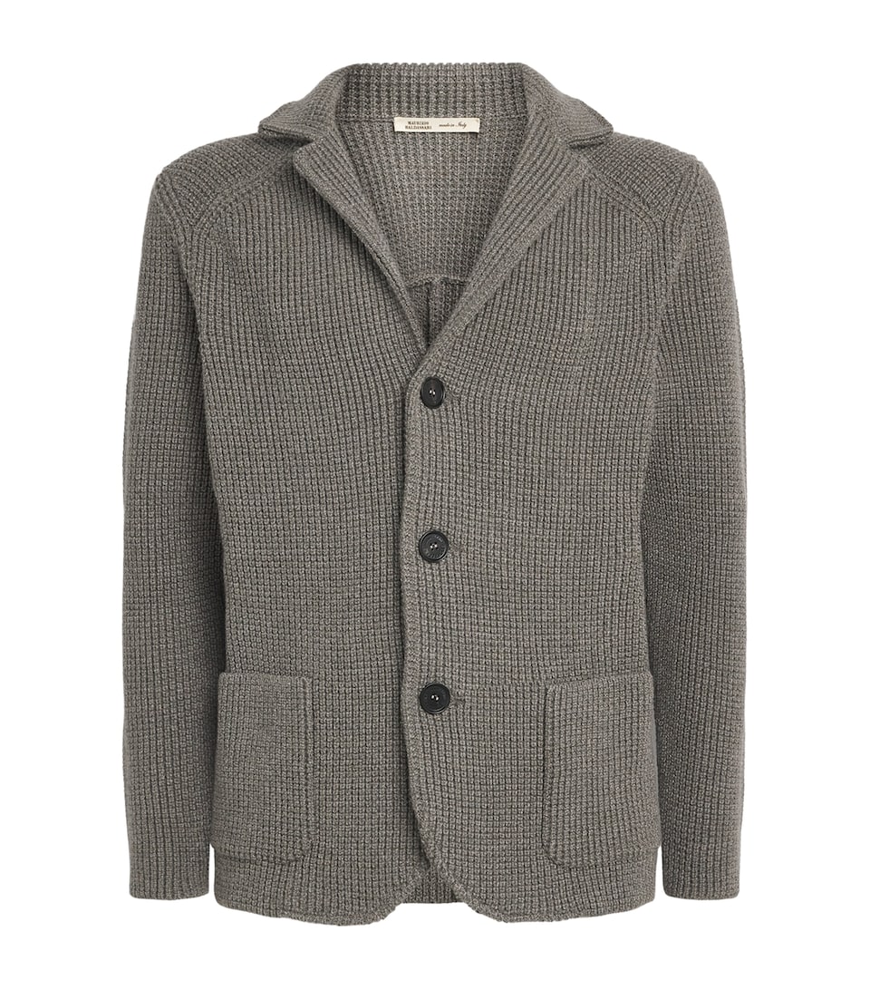 Maurizio Baldassari Mens Virgin Wool Brenta Shacket Lunar Rock Grey