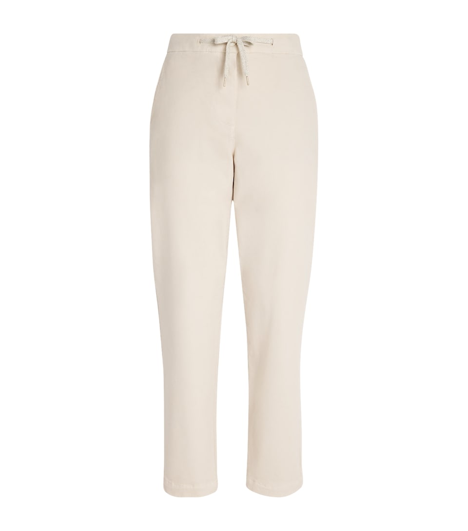 Cotton-Blend Drawstring Trousers