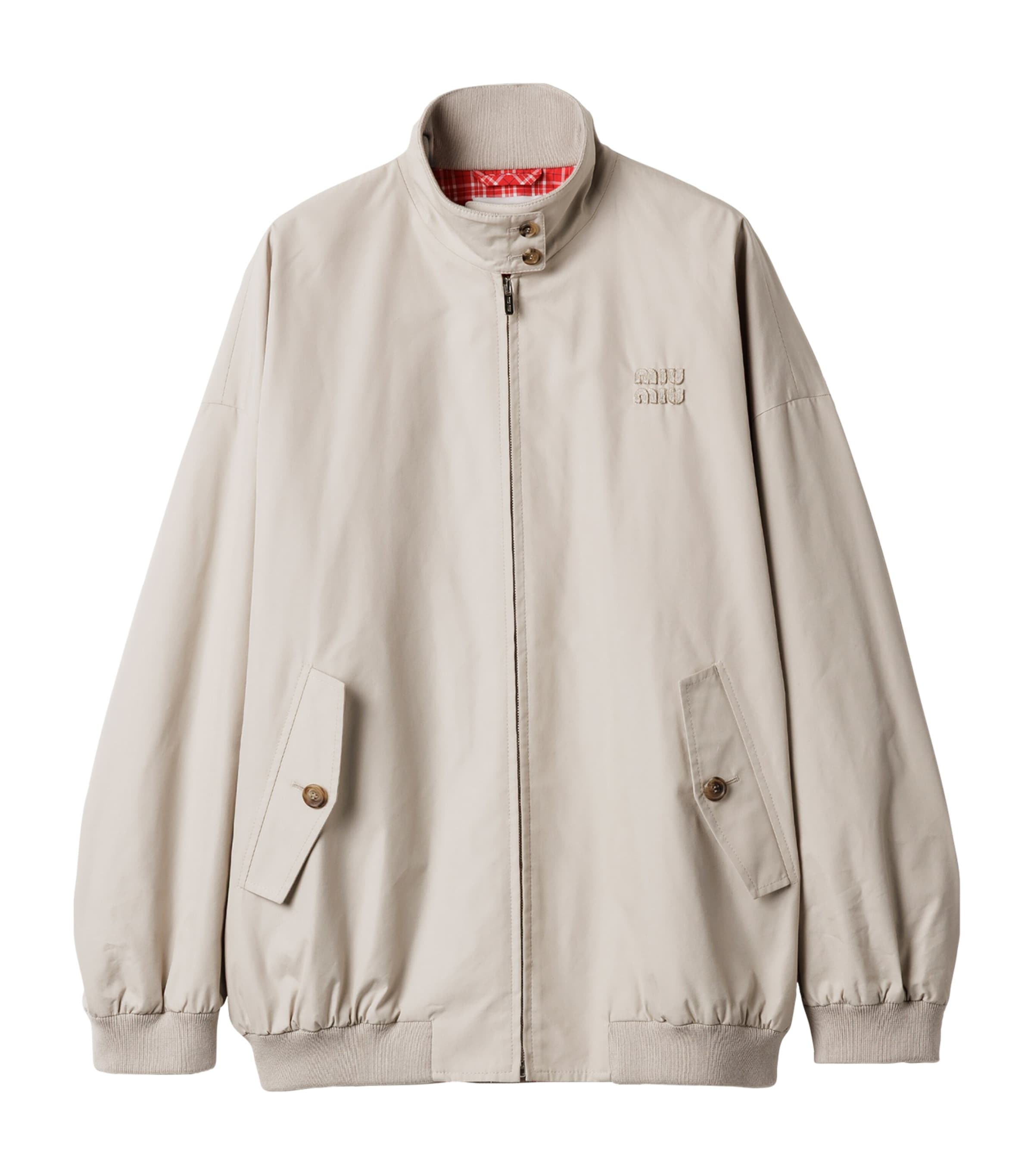 Cotton-Blend Panama Blouson Jacket
