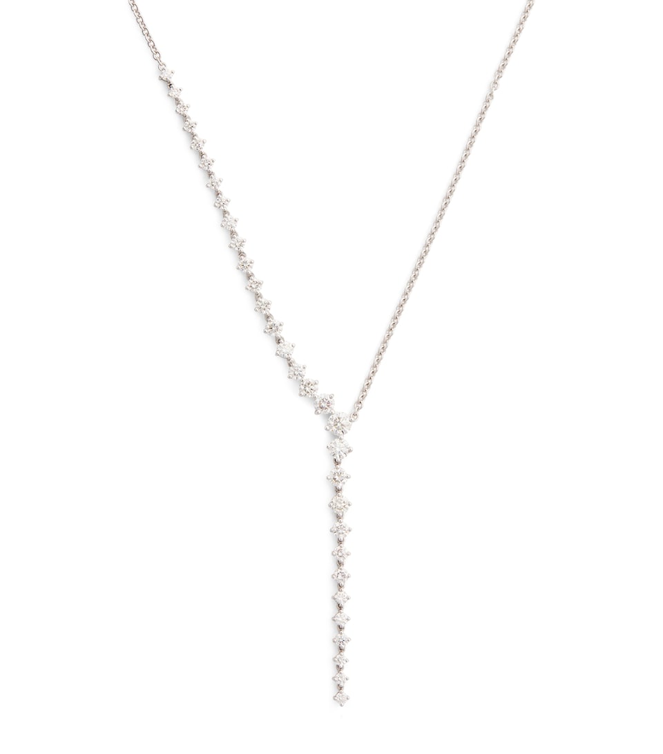 White Gold and Diamond Aria Cascade Necklace