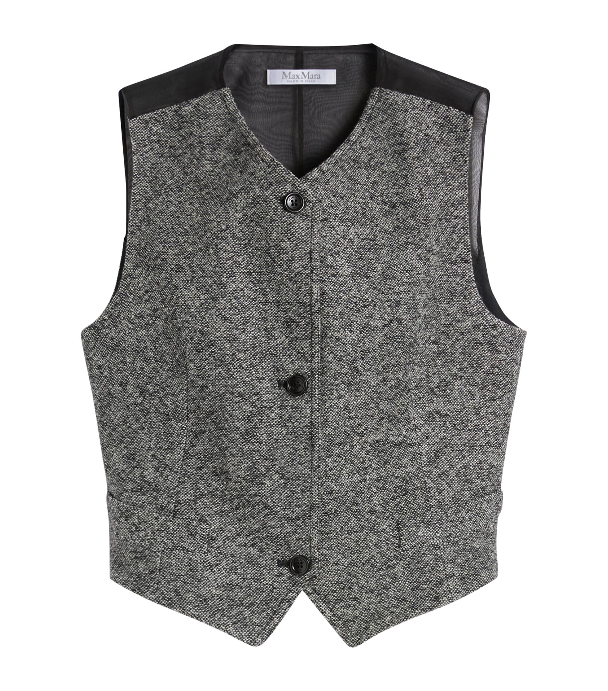 Wool-Silk Tweed Waistcoat