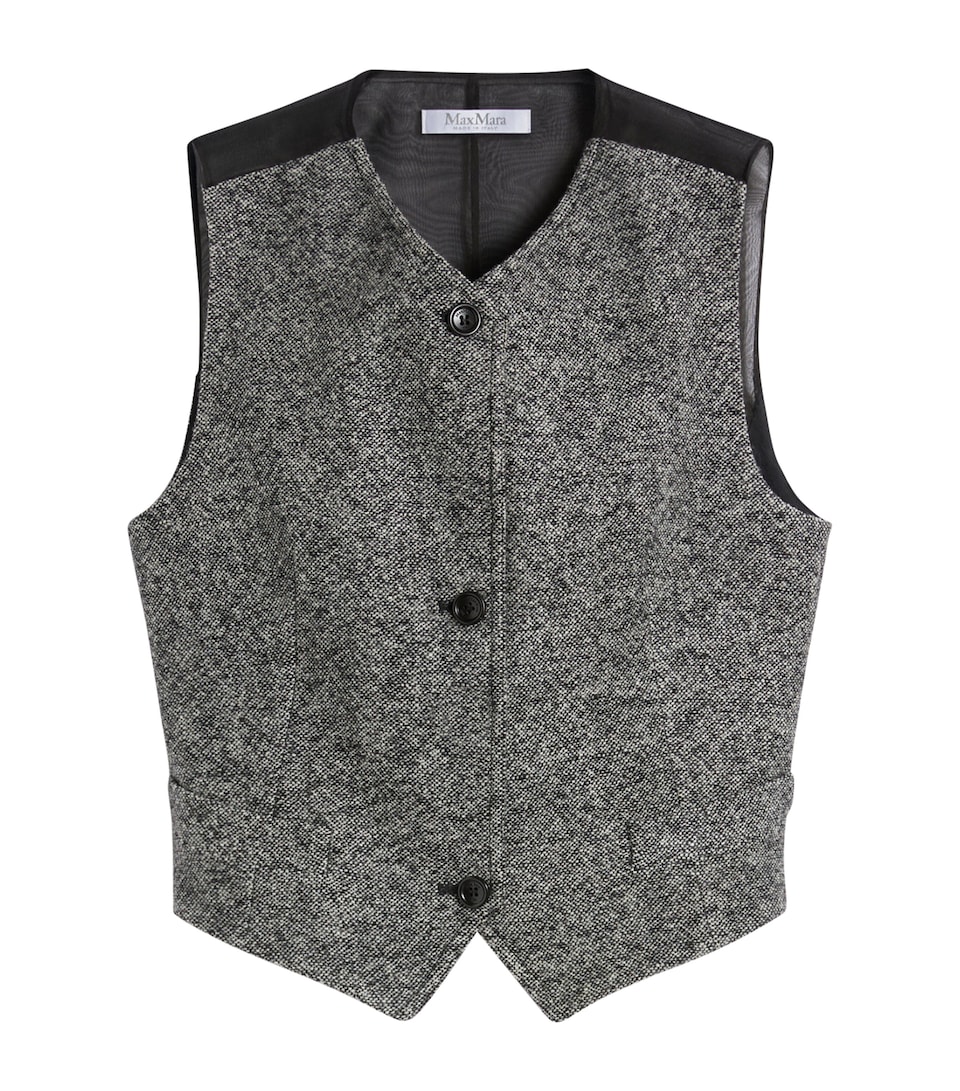 Wool-Silk Tweed Waistcoat