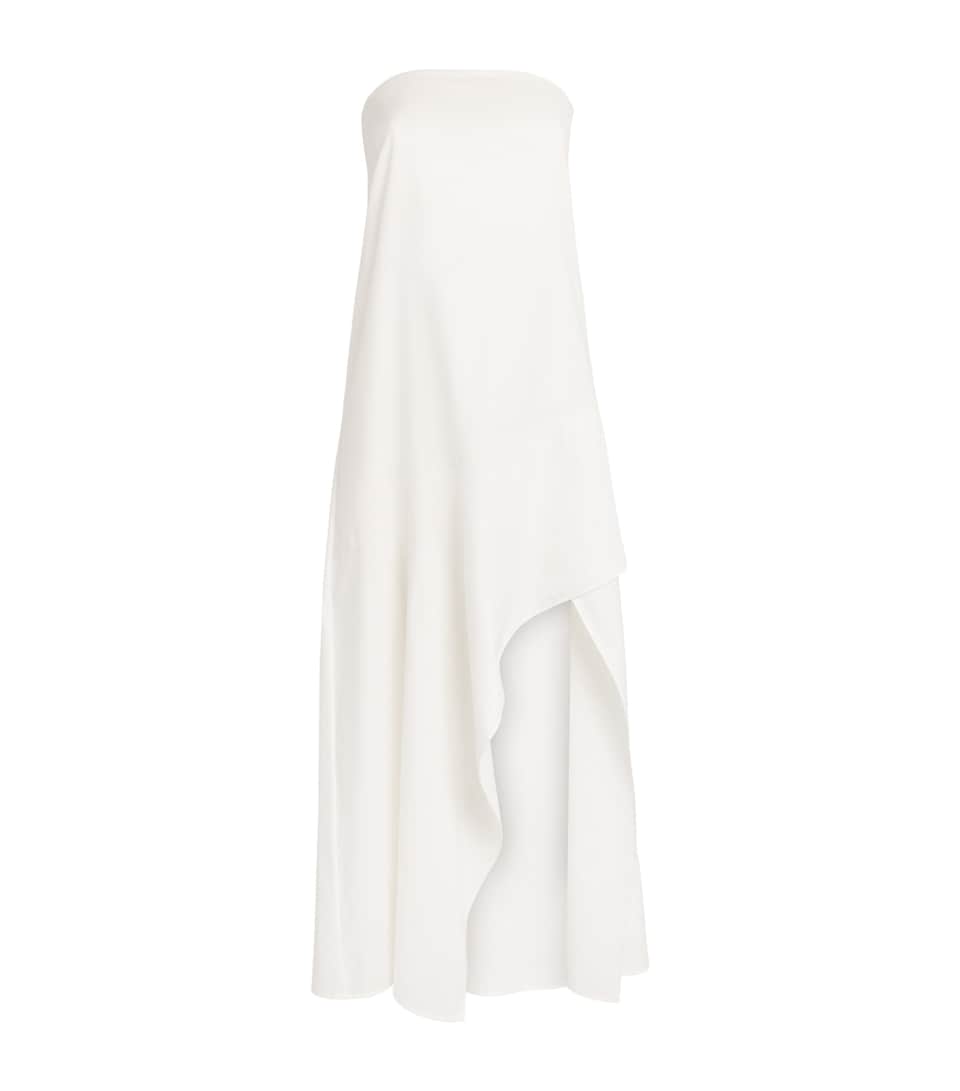 St. Agni Womens Organic Cotton Oxford Midi Dress White
