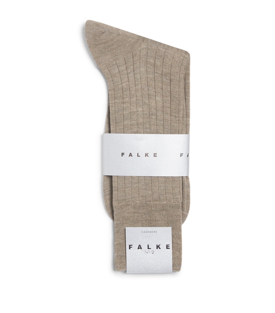 Falke Mens Cashmere-Blend No.2 Socks Pebble Mel