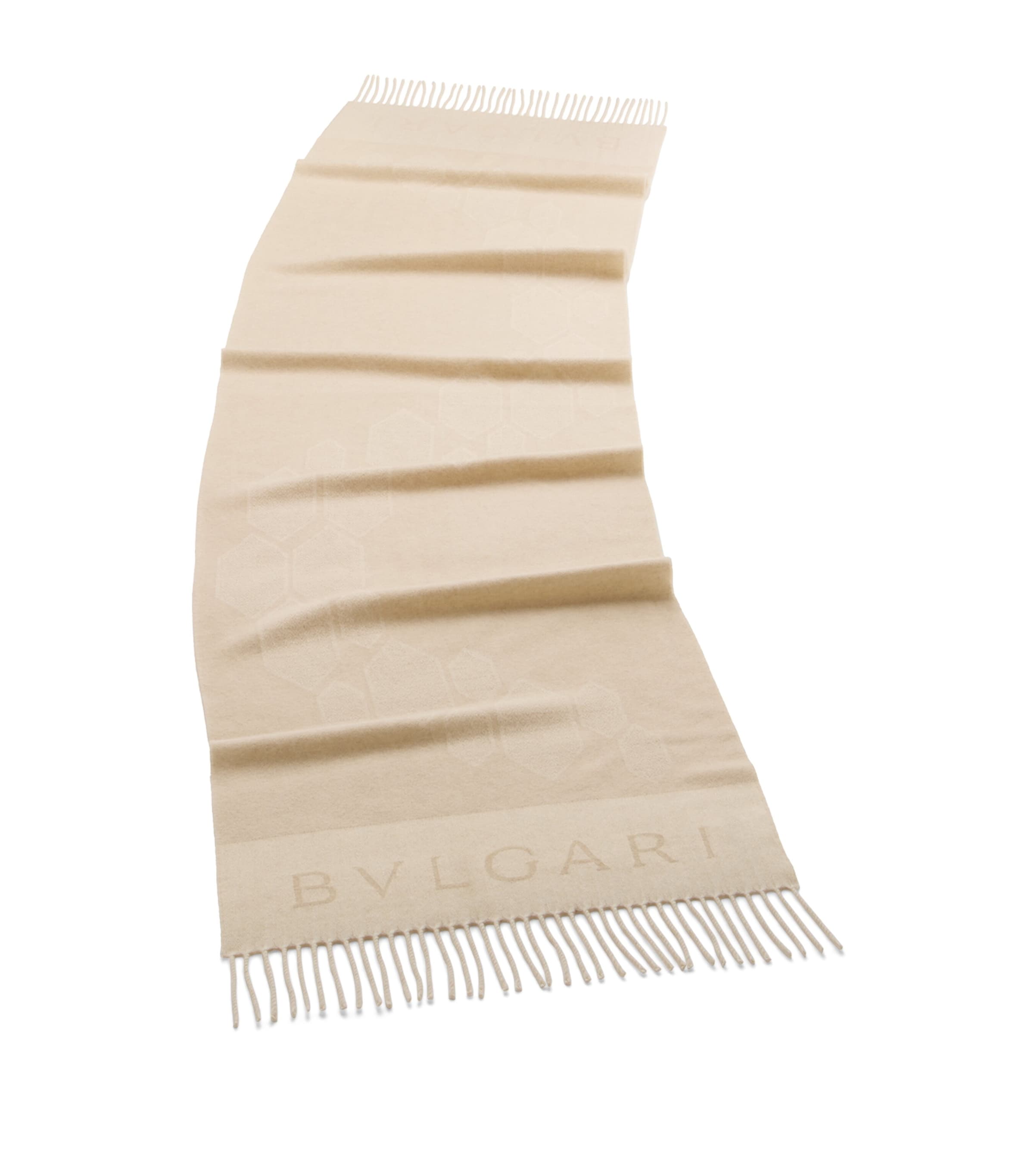 Bvlgari Cashmere Wonder Scales Scarf Beige Medium