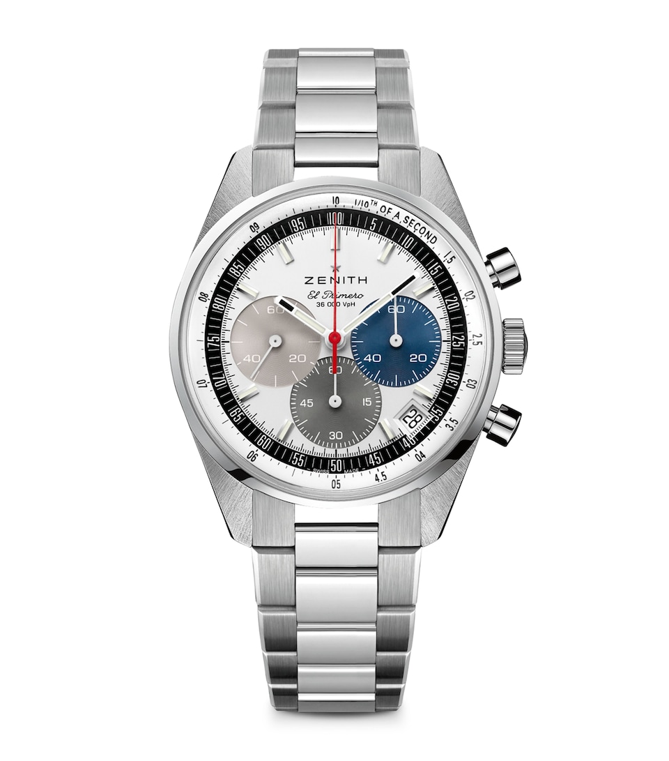 Zenith Stainless Steel Chronomaster Watch 38mm Silver