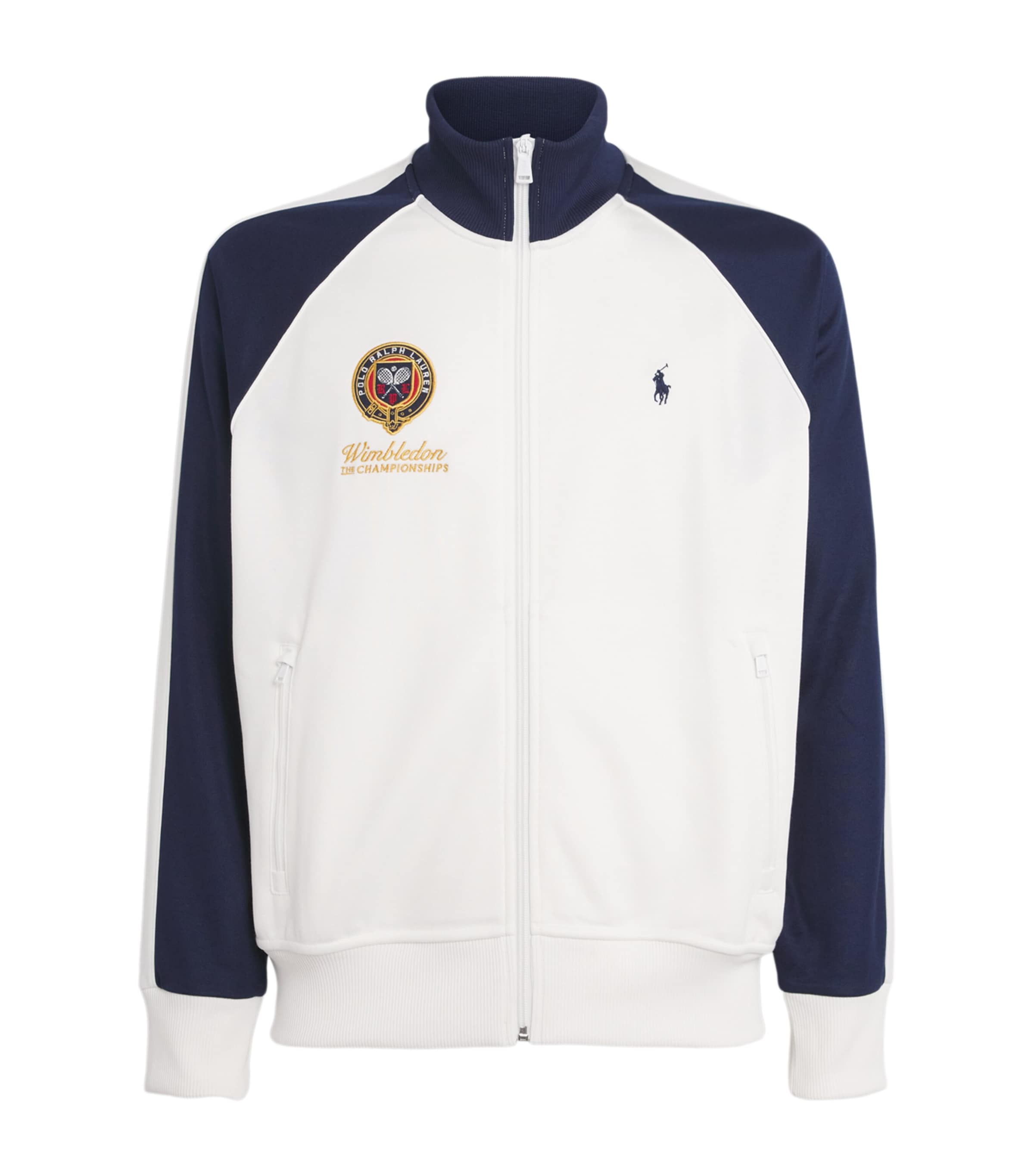 RLX Ralph Lauren Mens Tricot Sports Jacket Ceramic Wht/refnd Nv