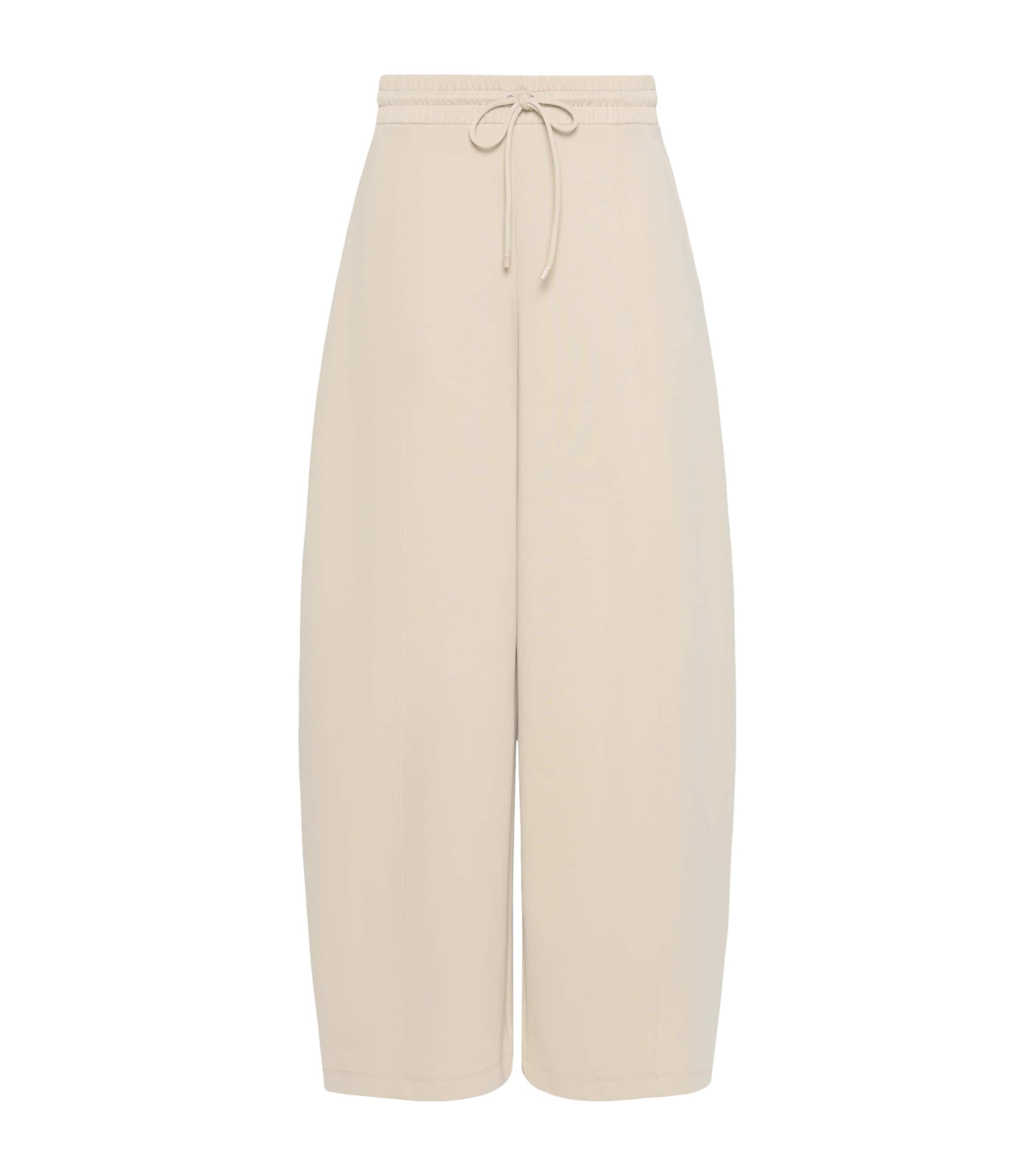 Max Mara Womens Jersey Drawstring Sweatpants Stone