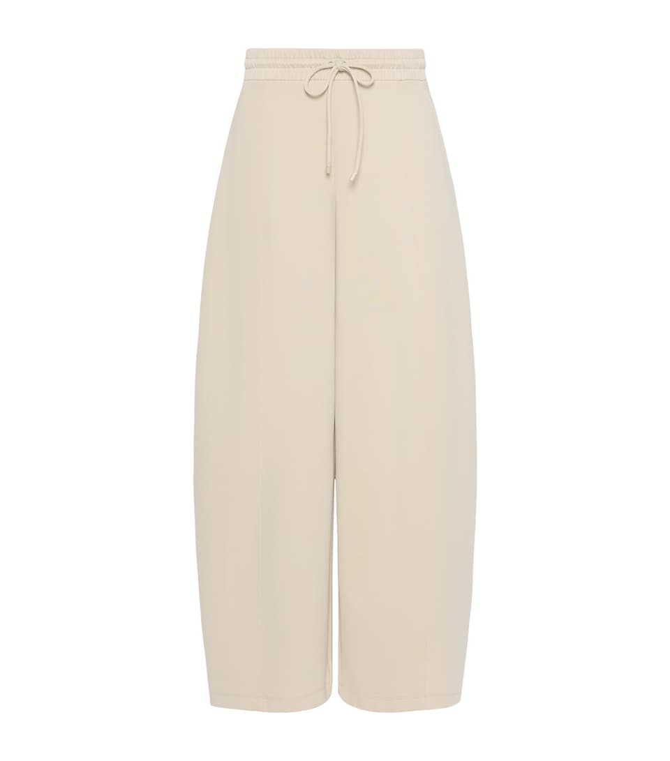 Max Mara Womens Jersey Drawstring Sweatpants Stone