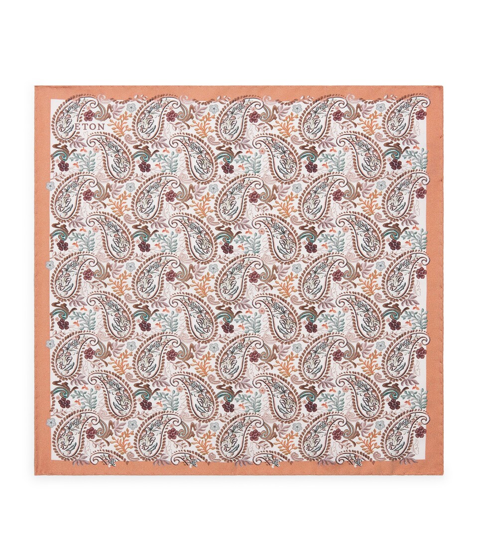 Silk Paisley Pocket Square