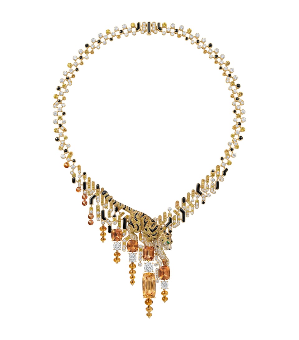 Cartier Yellow Gold, Diamond and Topaz Haryma Necklace Yellow Gold